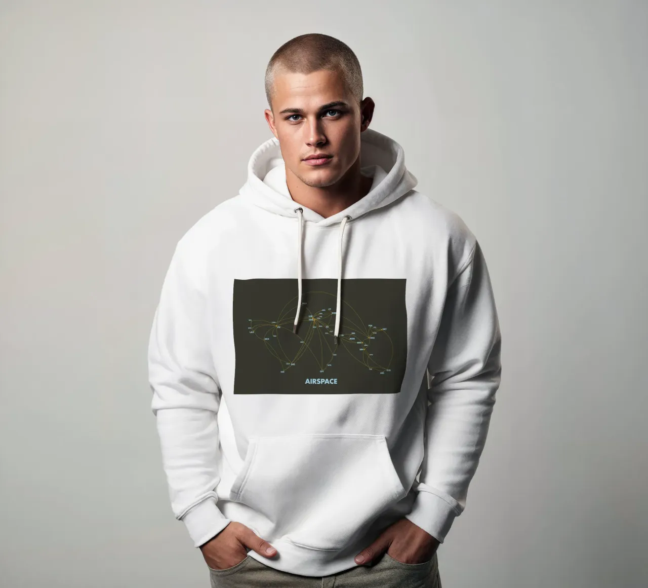 Airspace Map Dark felpa con cappuccio da Marc Schulthess