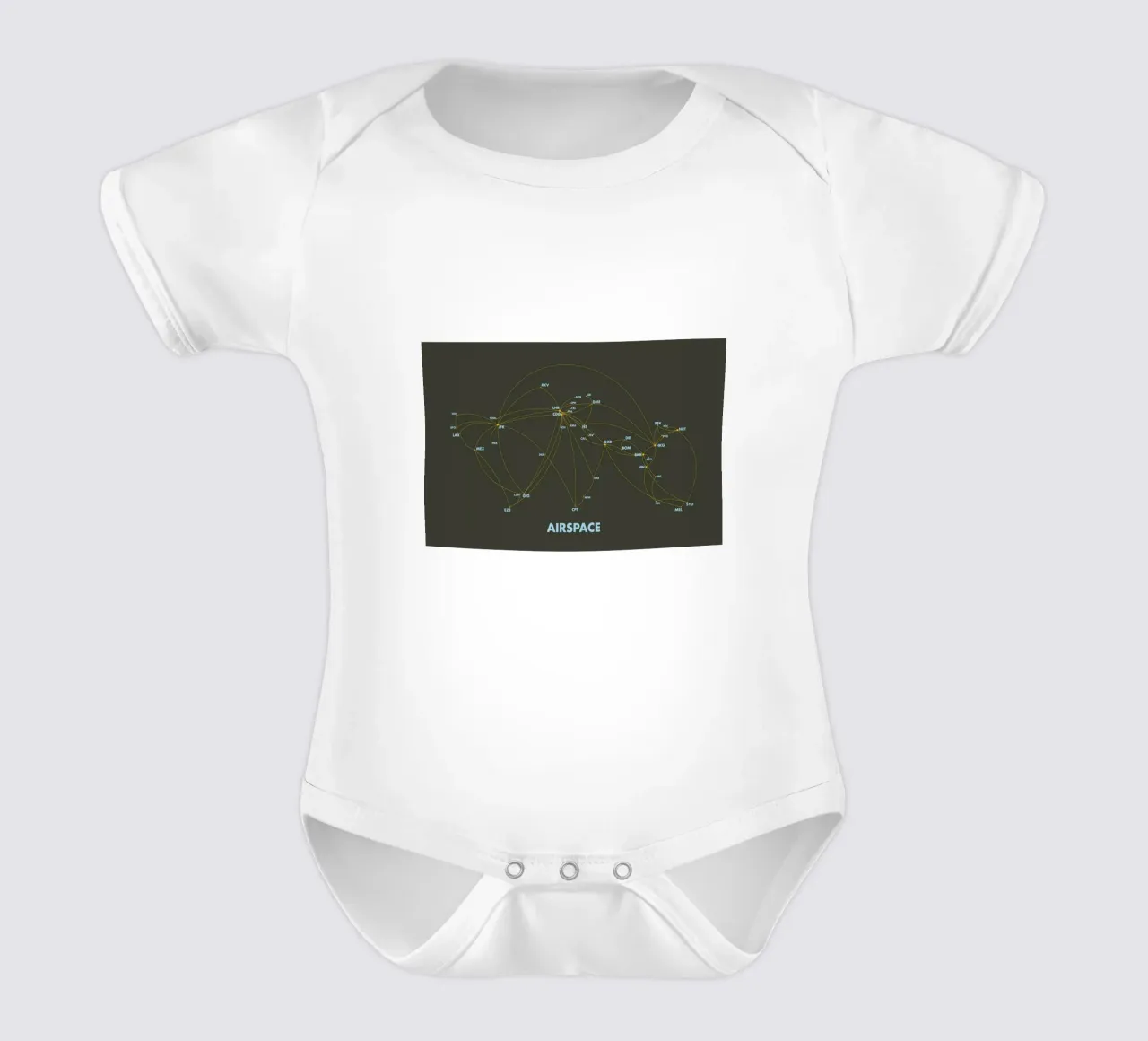 Airspace Map Dark body neonato maniche corte da Marc Schulthess