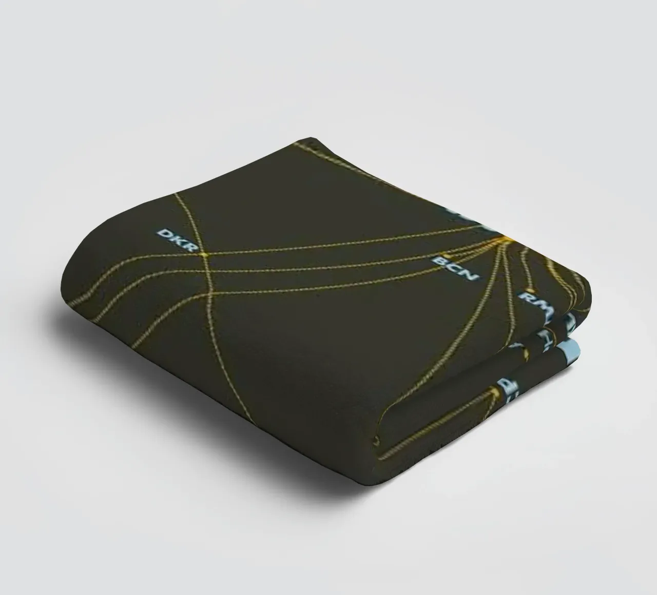 Airspace Map Dark asciugamano da bagno da Marc Schulthess