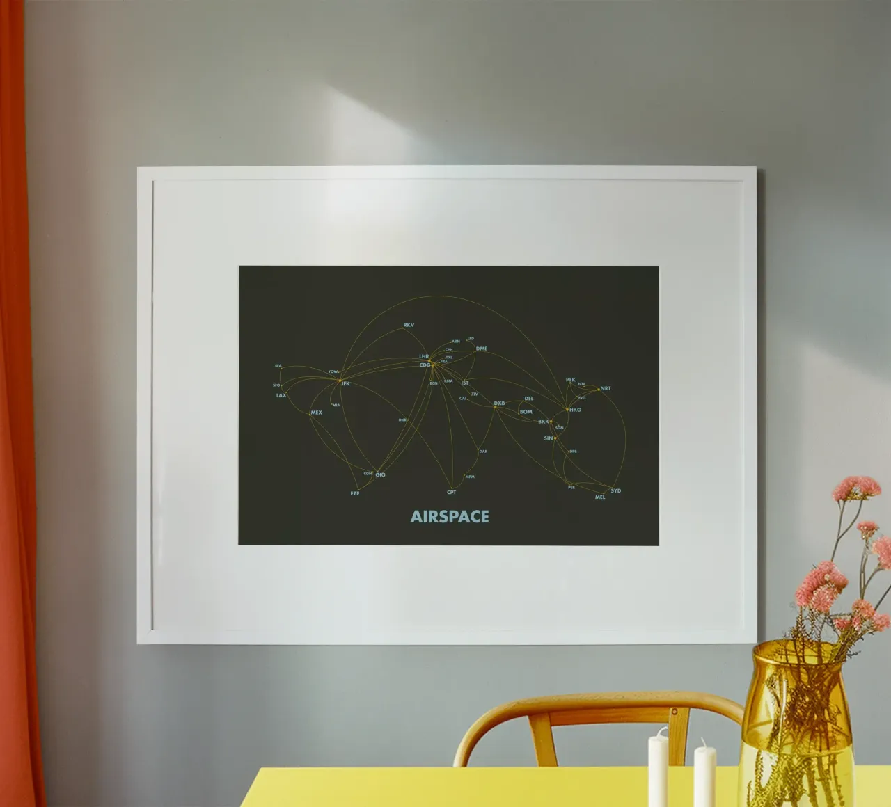 Airspace Map Dark poster da Marc Schulthess