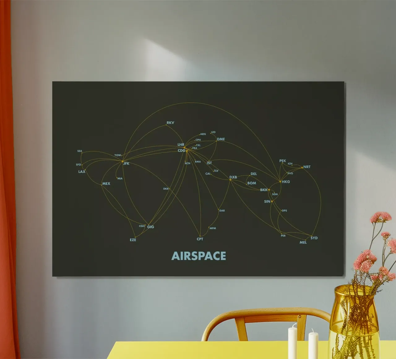 Airspace Map Dark poster da Marc Schulthess