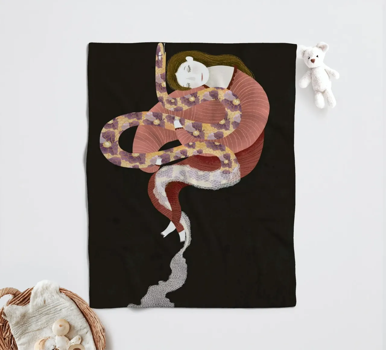 Reinvent Yourself fleece blanket by Amalia Restrepo