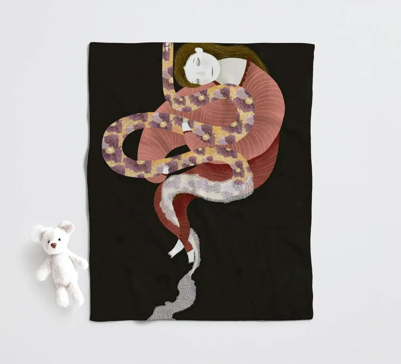Reinvent Yourself fleece blanket by Amalia Restrepo