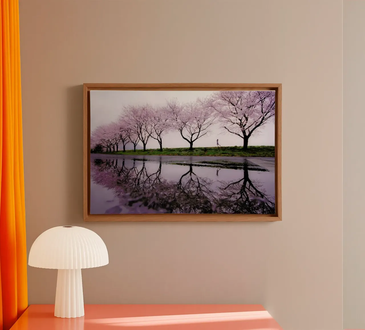 Rain of Spring - Kouji Tomihisa tela con Cornice a cassetta da Pictufy