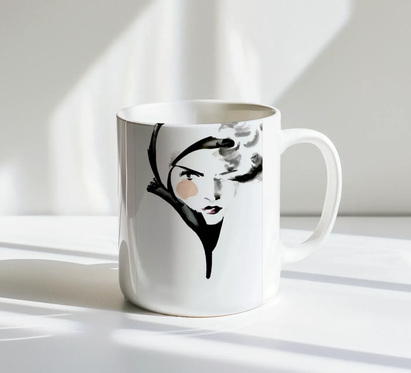 Winterliese ceramic mug by Ekaterina Koroleva