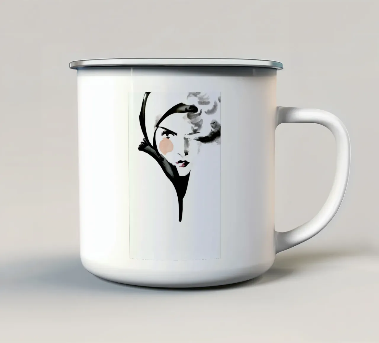 Winterliese taza de esmalte de Ekaterina Koroleva
