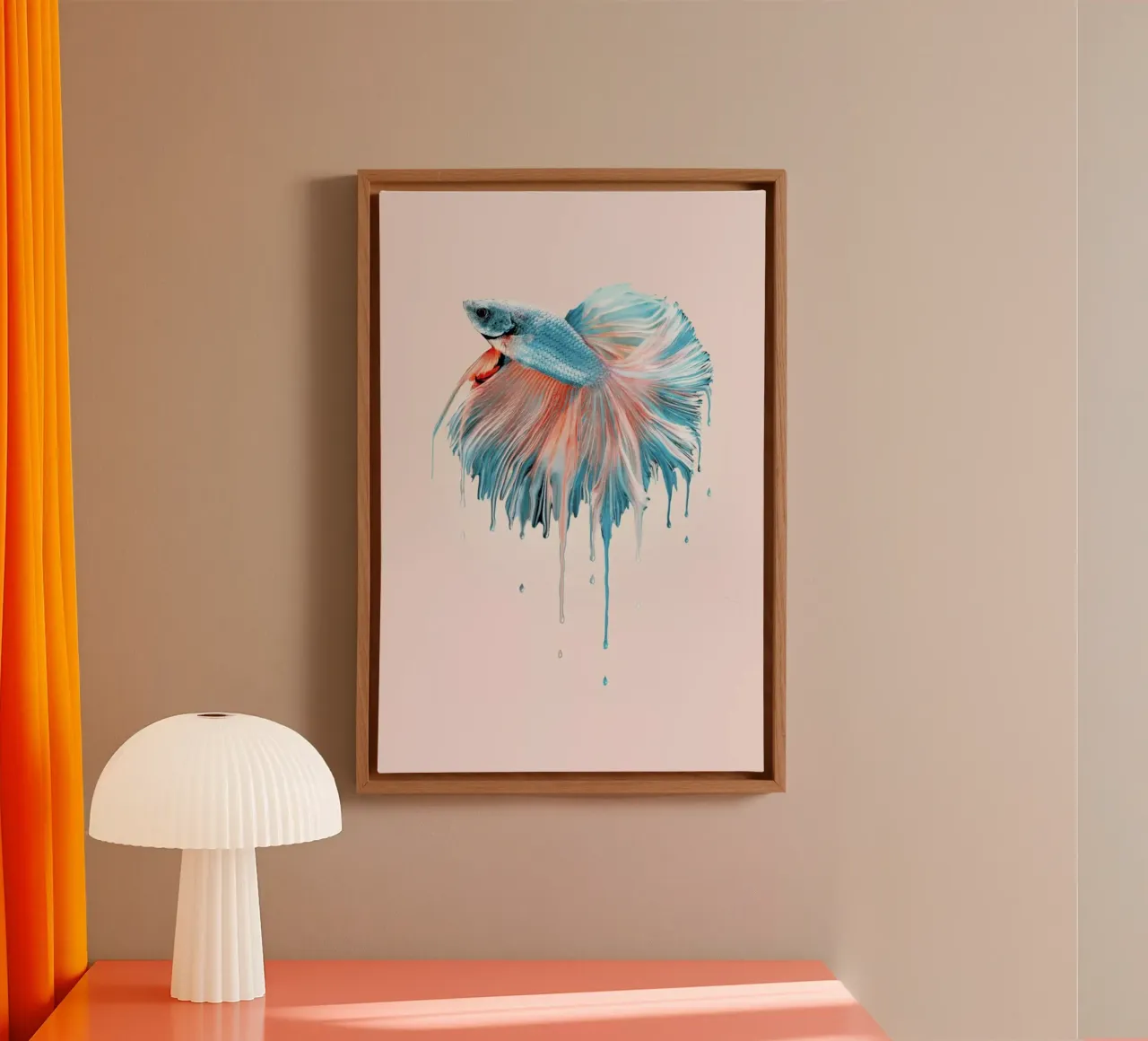 Melting Fish tela con Cornice a cassetta da Jonas Loose