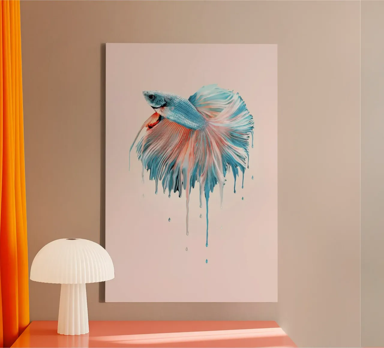 Melting Fish tela con Cornice a cassetta da Jonas Loose