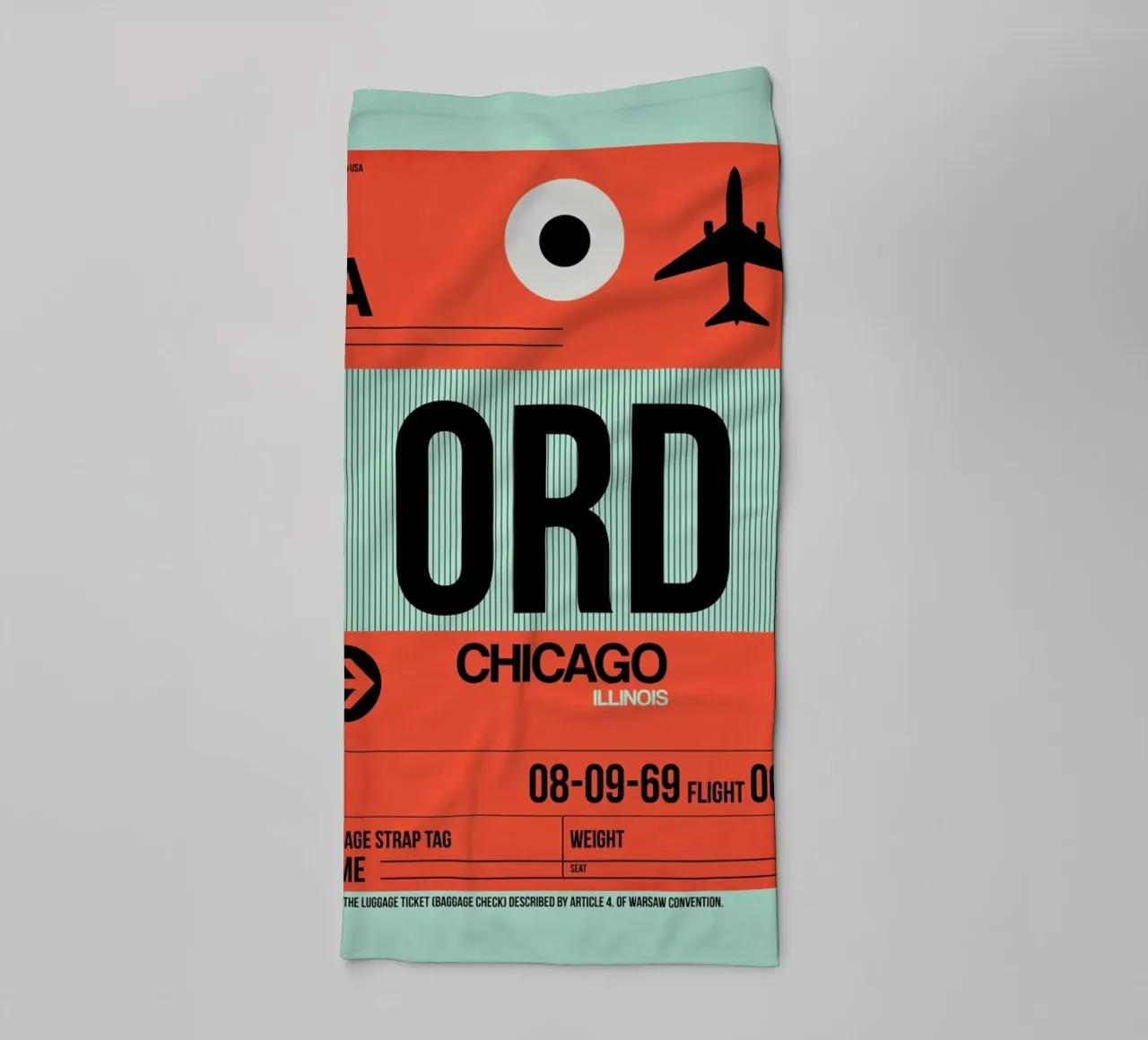 ORD-Chicago towel by Naxart