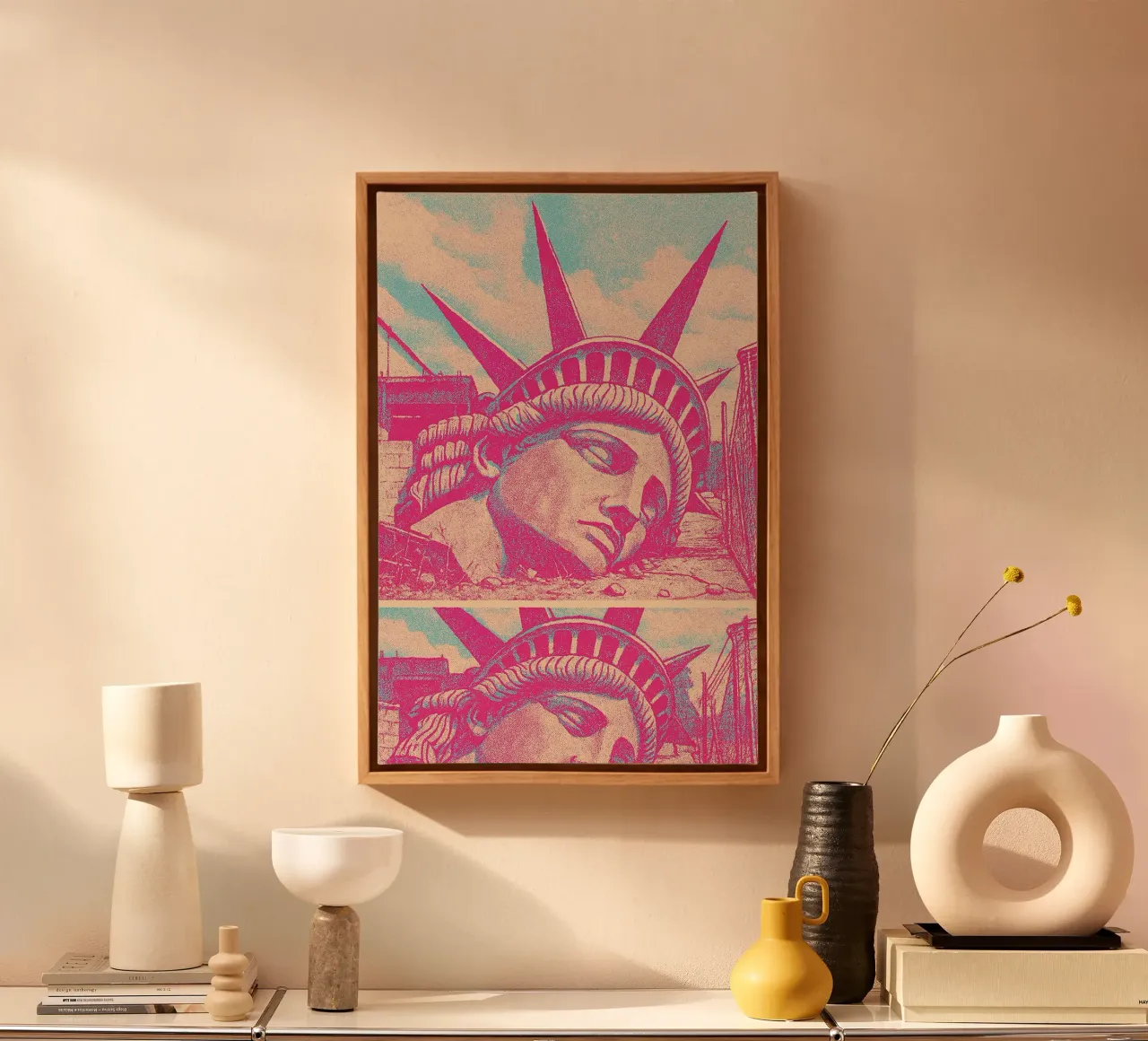 Freedom Is Falling canvas met Baklijst van typealive