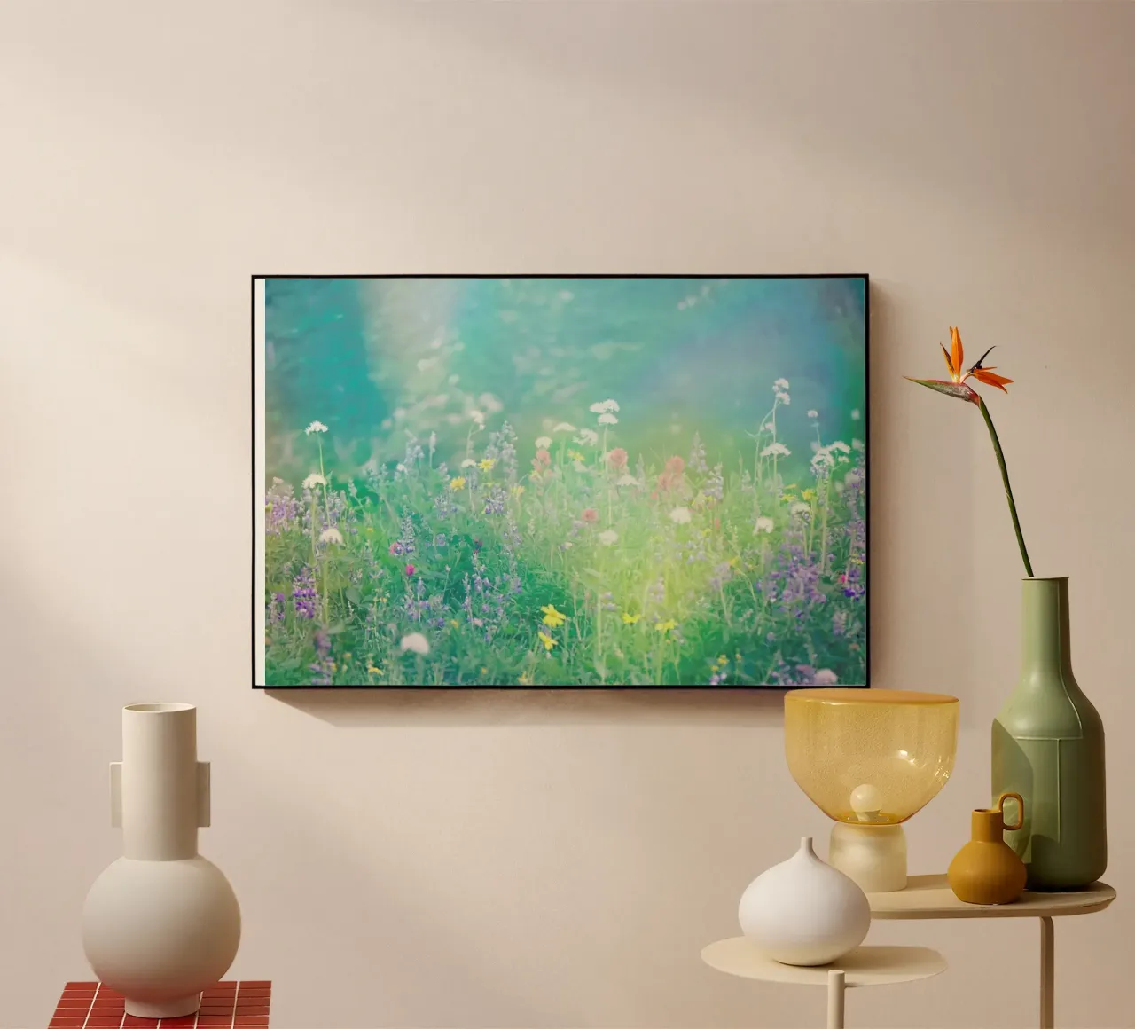 Mountain Wild Flowers 2 acrylic glass by Robin Delean