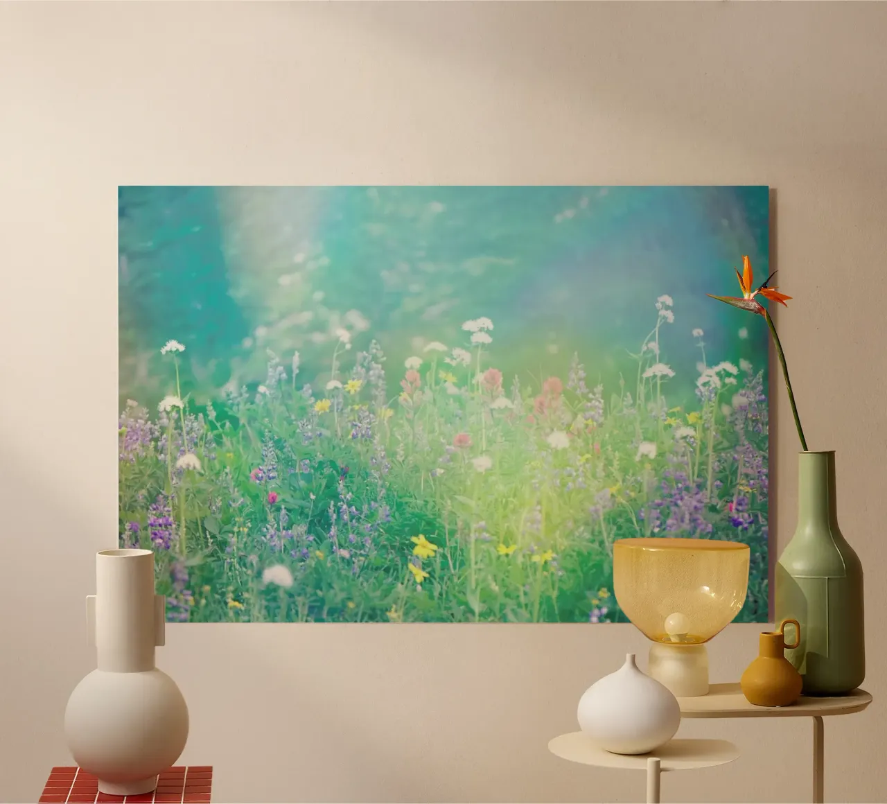 Mountain Wild Flowers 2 acrylic glass by Robin Delean