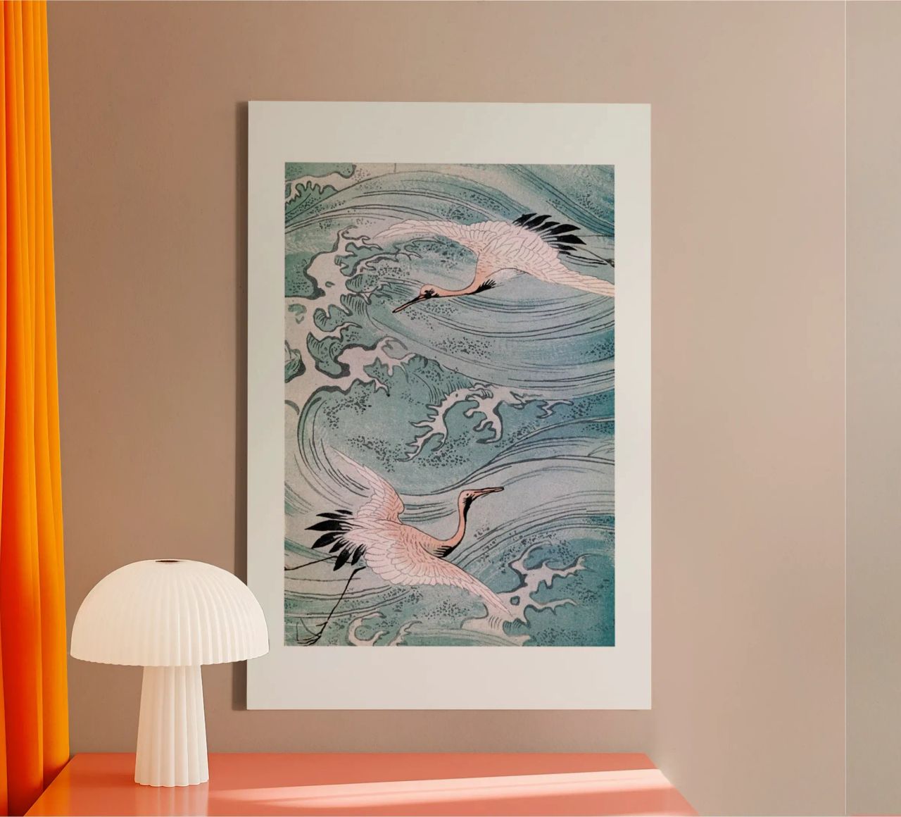 Storks Over Water toile de Flora & Fauna