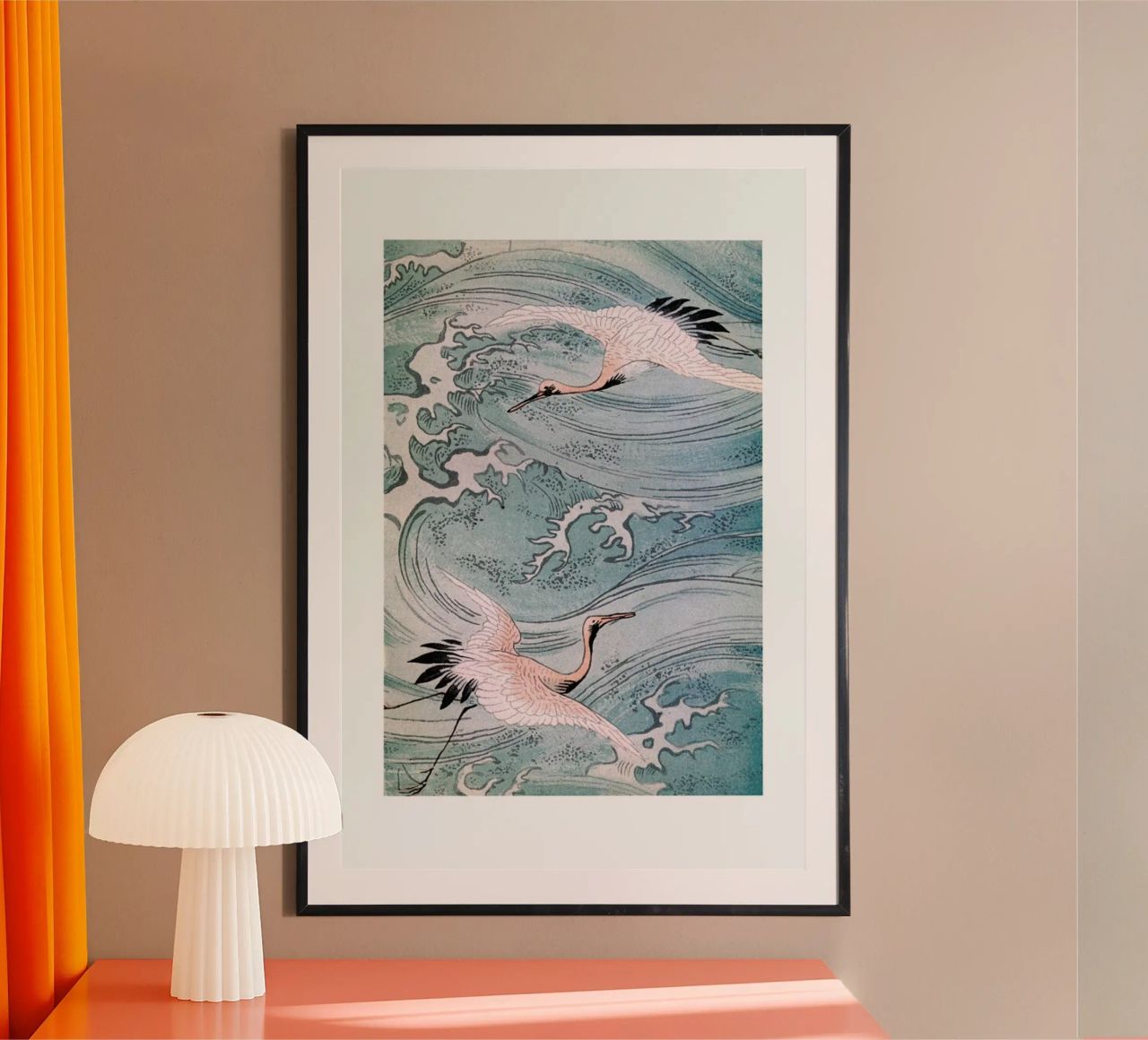 Storks Over Water poster de Flora & Fauna