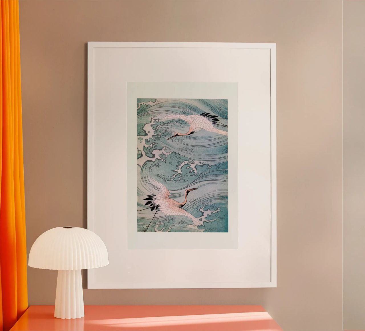 Storks Over Water poster de Flora & Fauna
