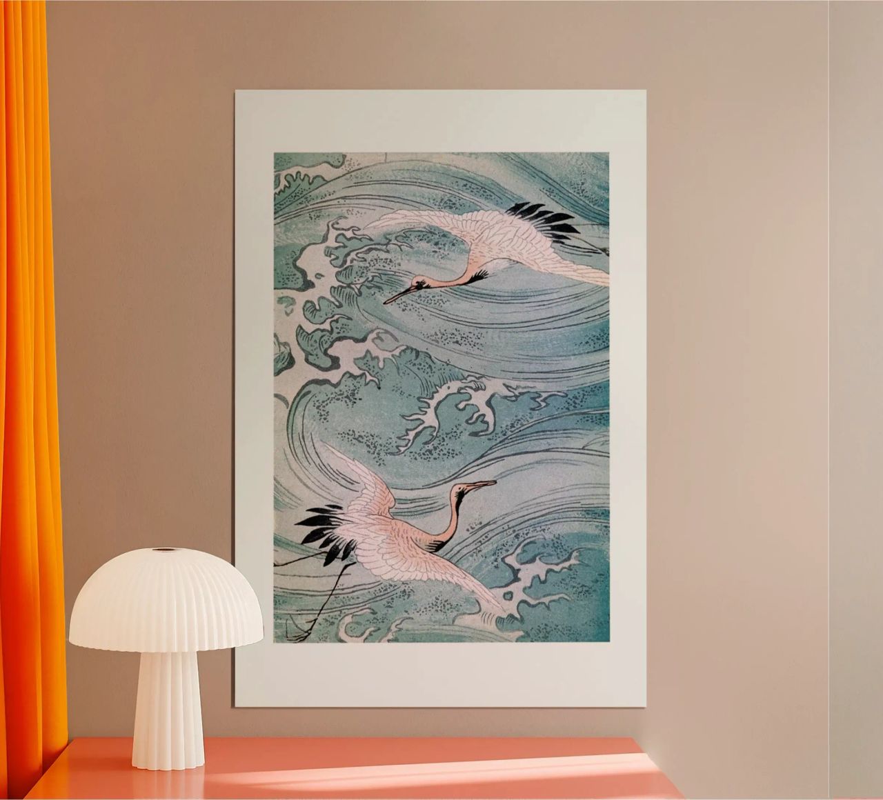 Storks Over Water poster de Flora & Fauna