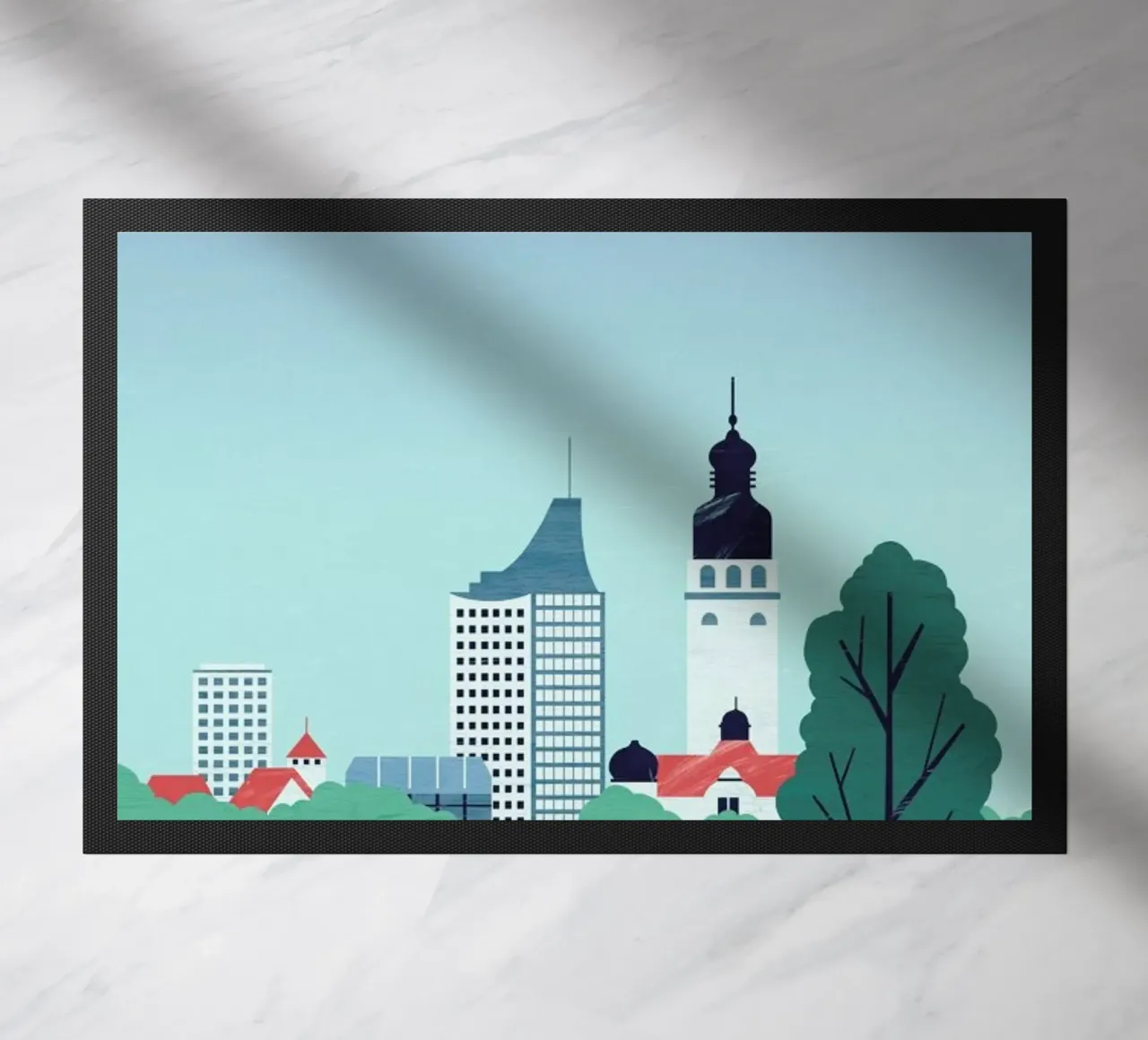 Leipzig deurmat van Katinka Reinke