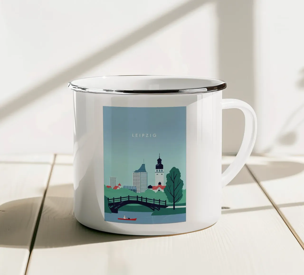 Leipzig tazza in smalto da Katinka Reinke