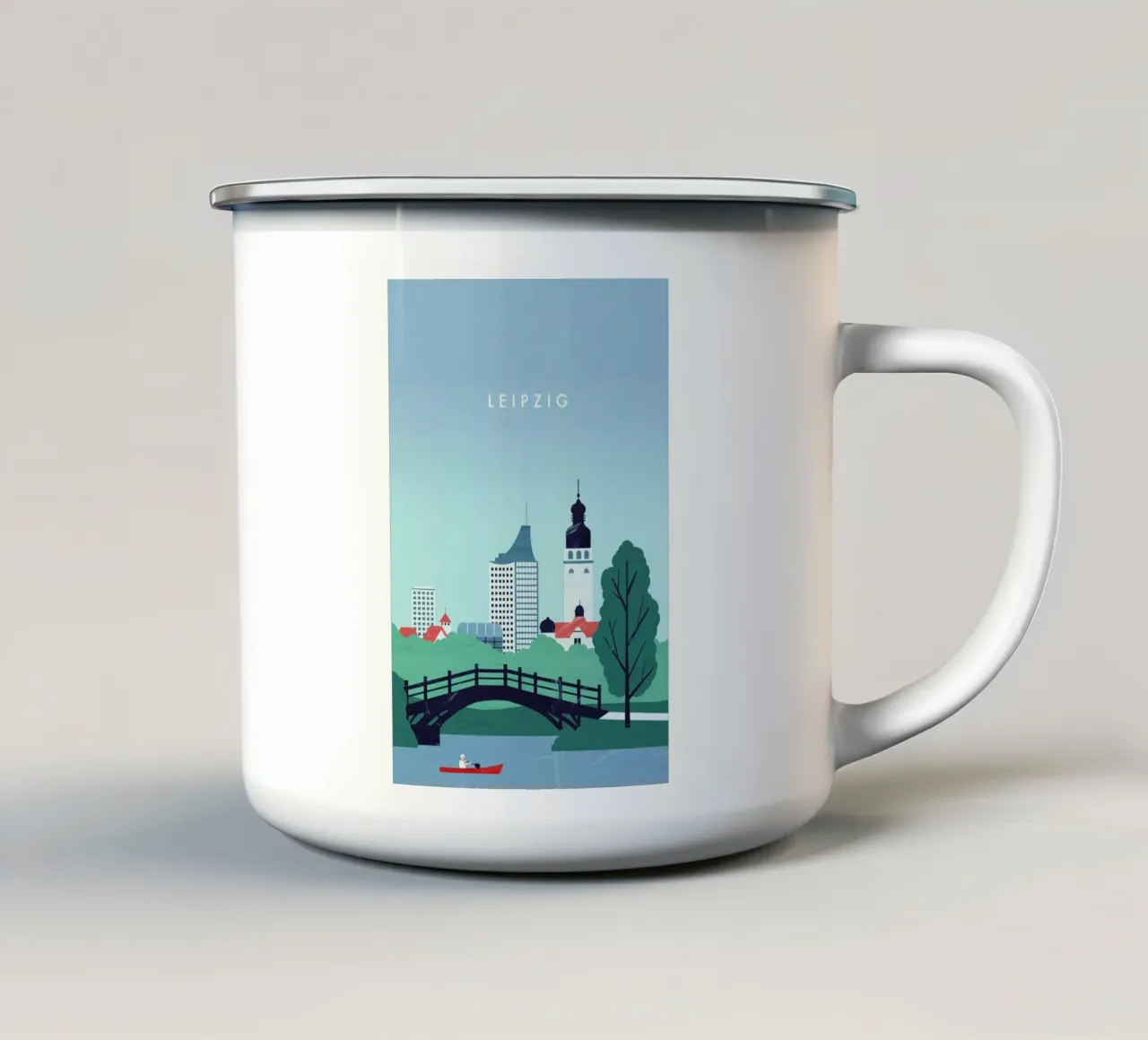 Leipzig tazza in smalto da Katinka Reinke