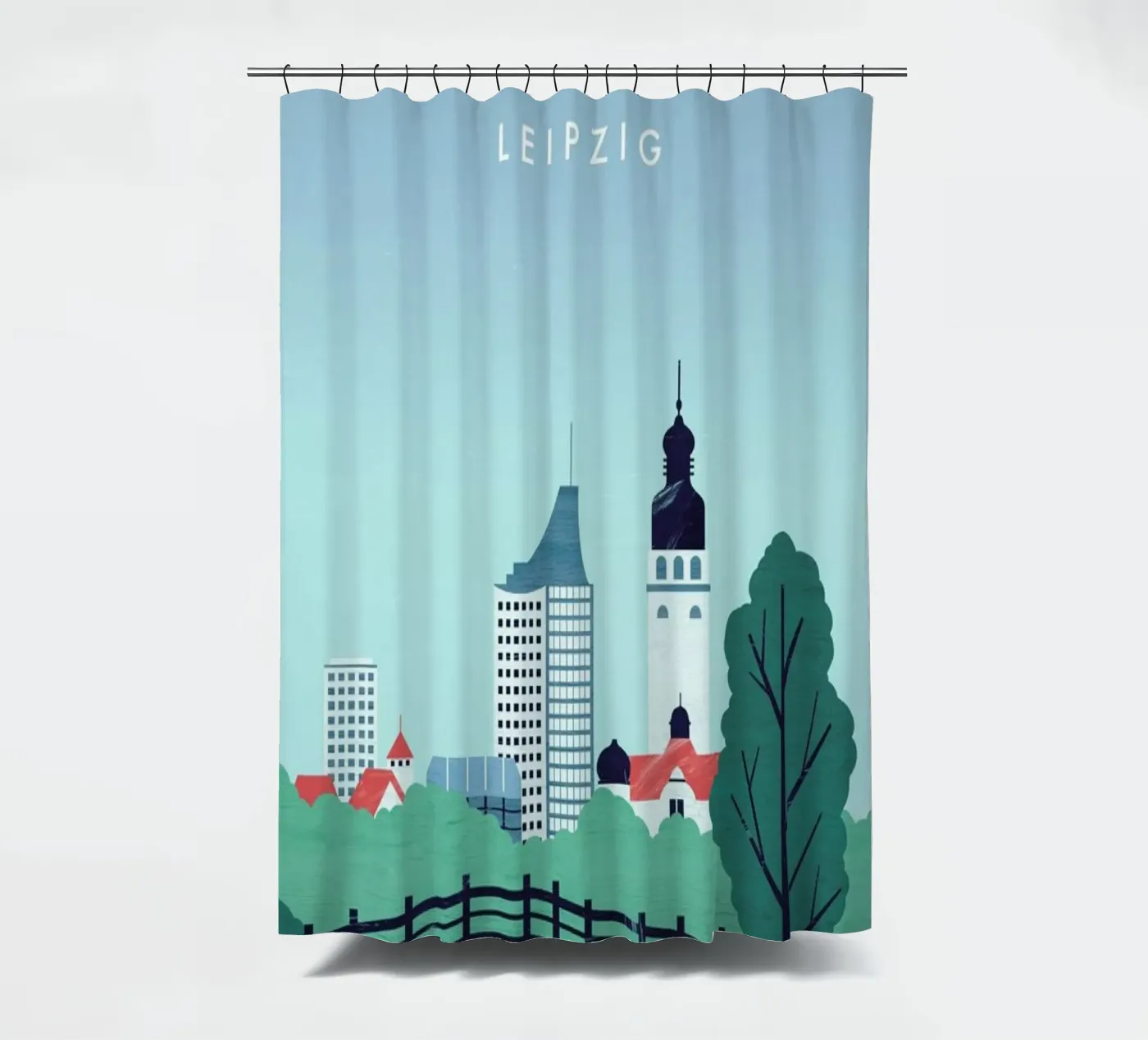 Leipzig Duschvorhang von Katinka Reinke