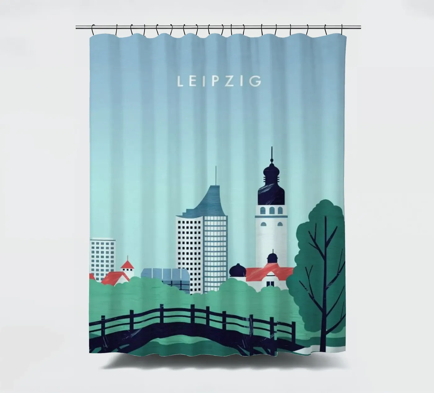 Leipzig Duschvorhang von Katinka Reinke