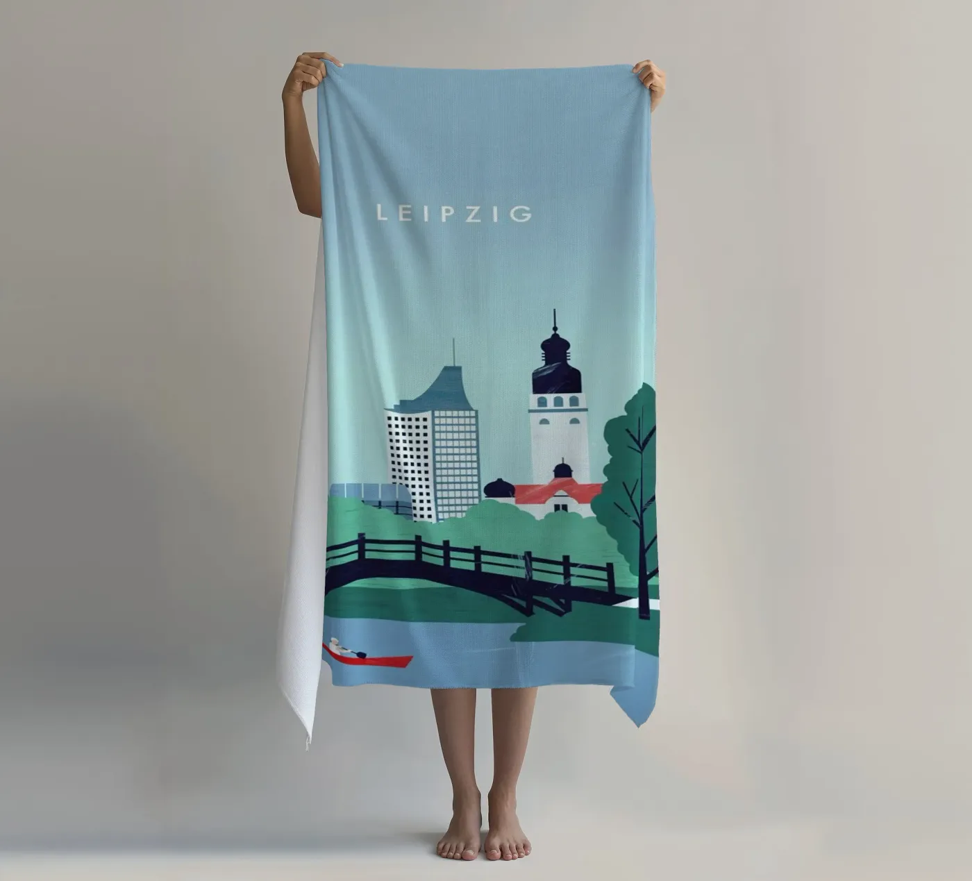 Leipzig strandhanddoek van Katinka Reinke