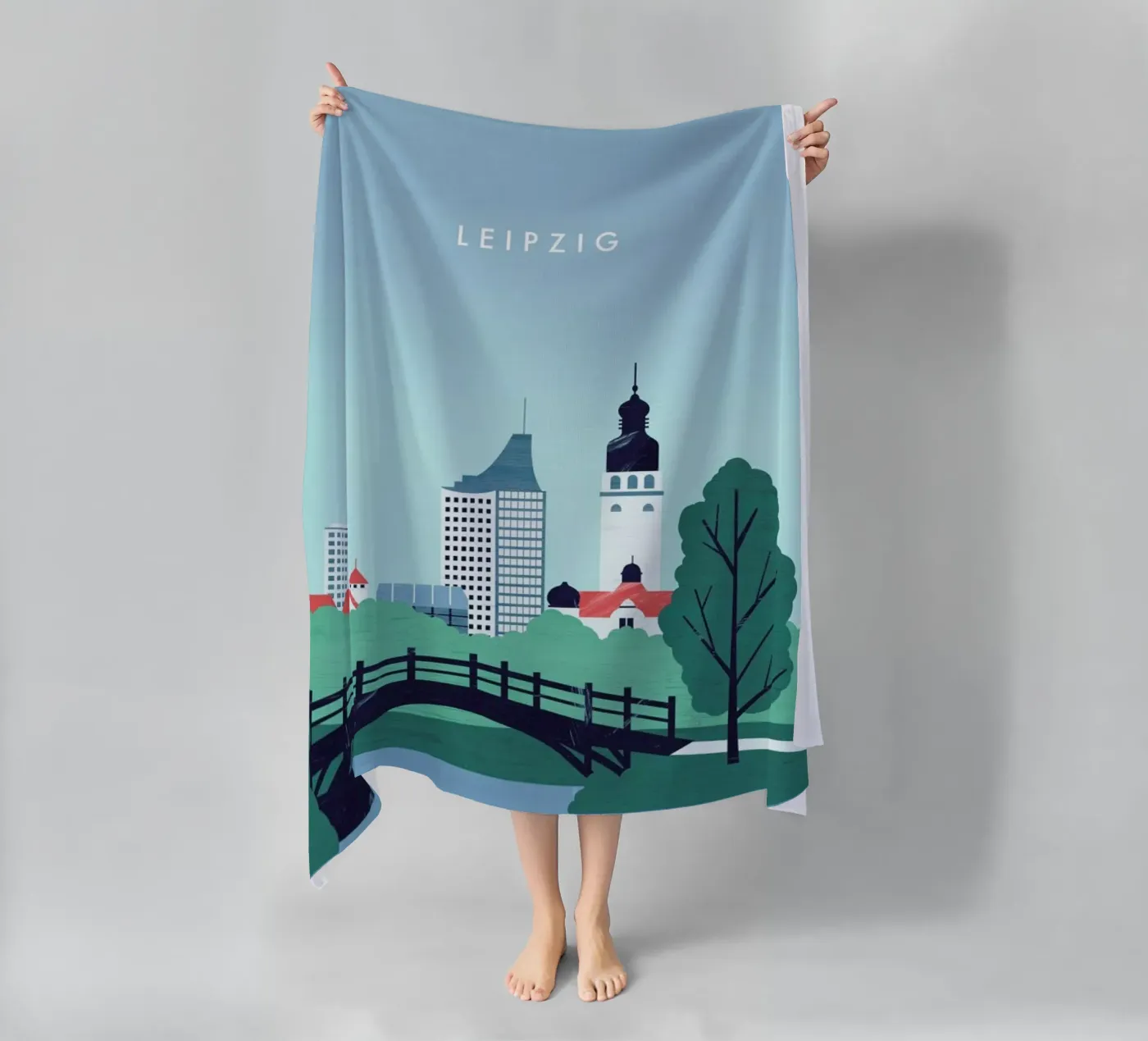 Leipzig strandhanddoek van Katinka Reinke