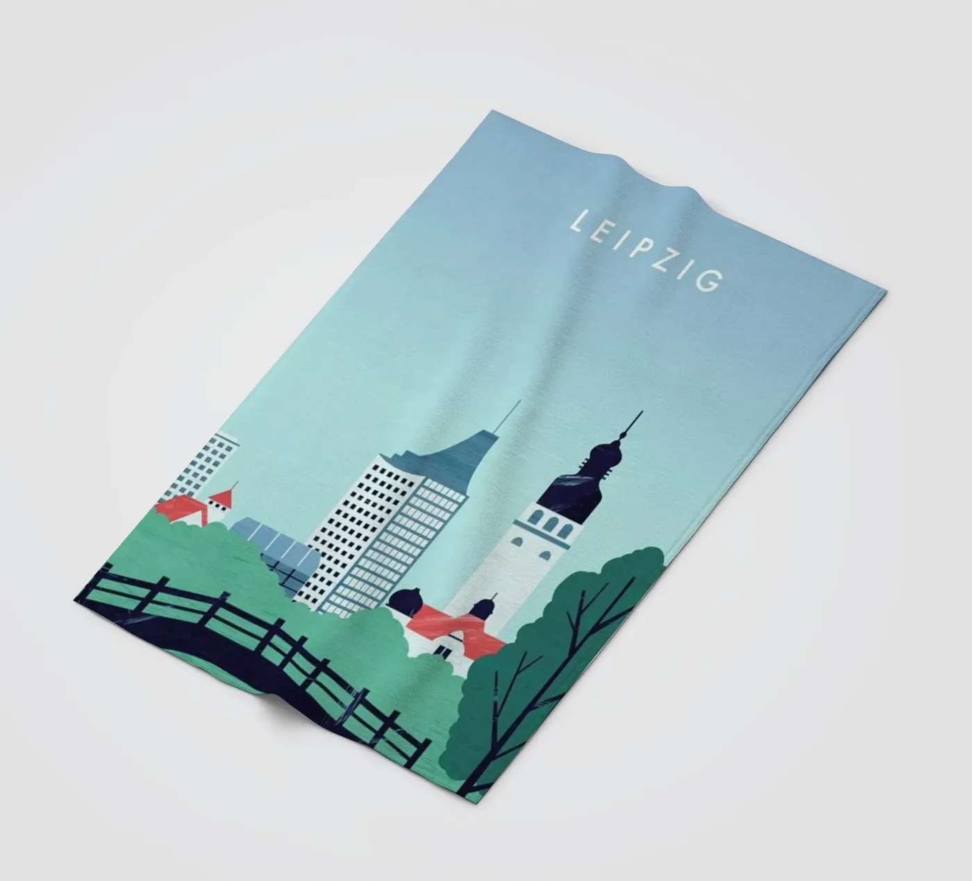 Leipzig fleece blanket by Katinka Reinke