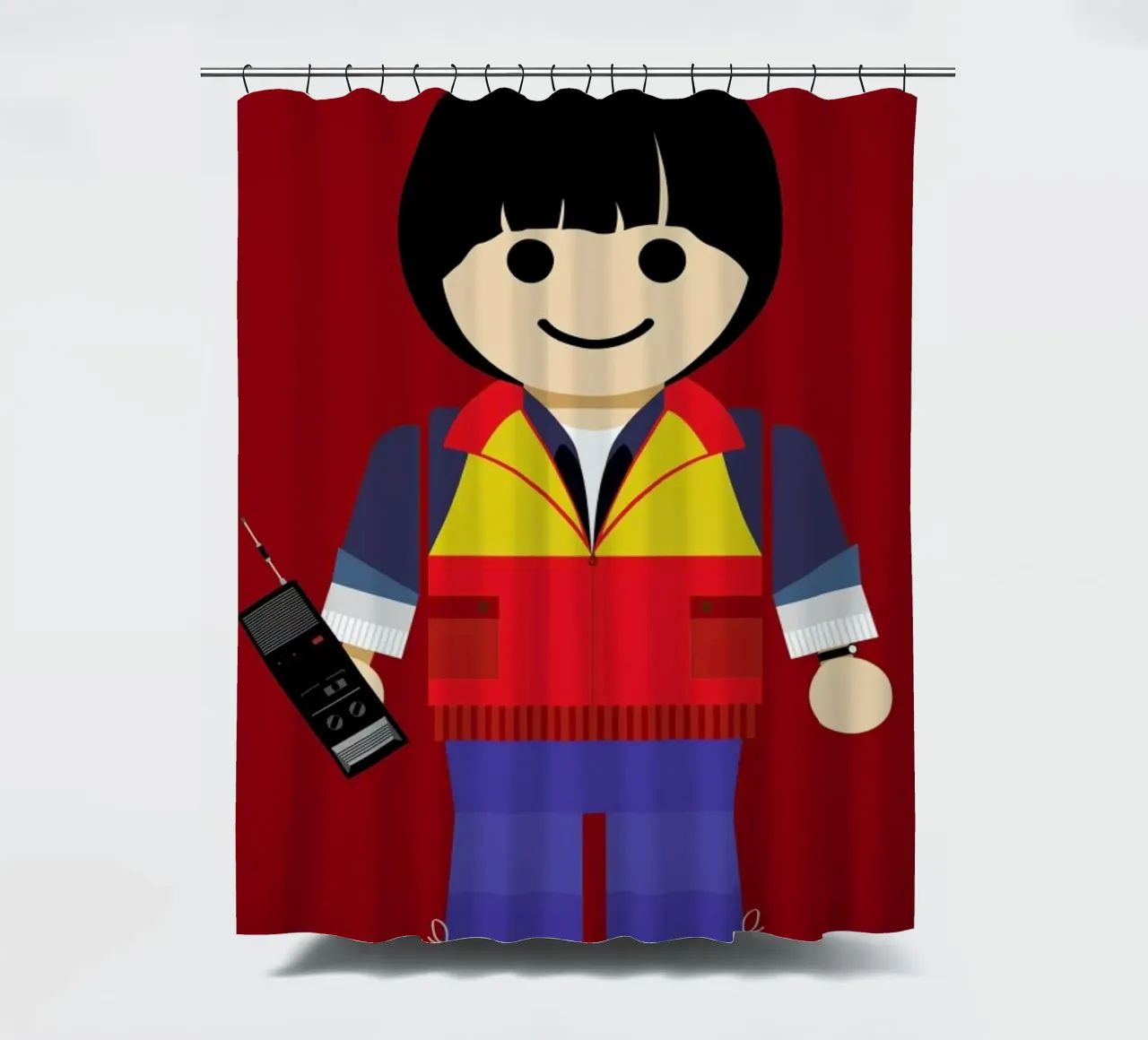 Will Toy shower curtain by Rafa Gomes