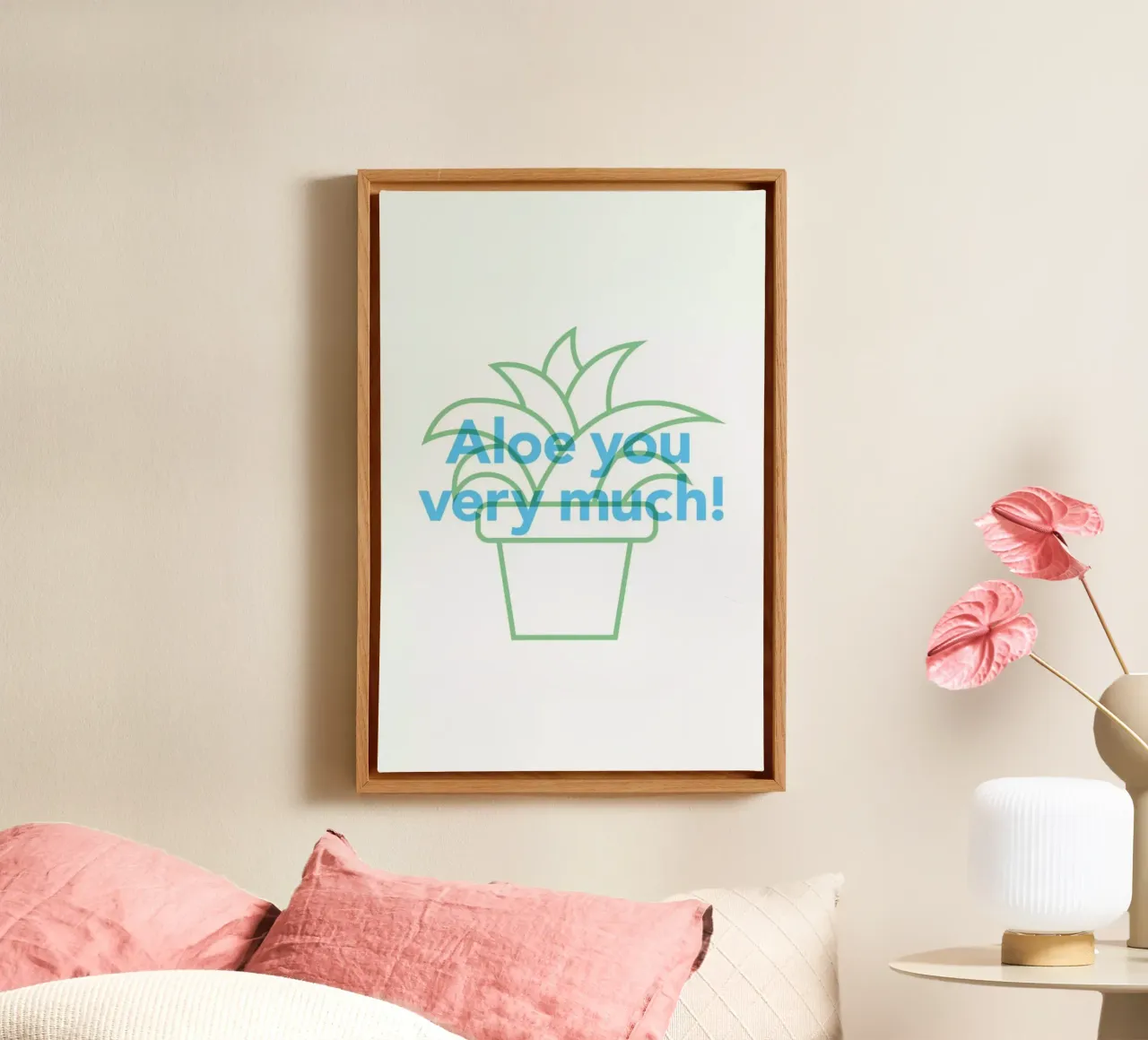 Aloe tela con Cornice a cassetta da Evita Witzenhausen