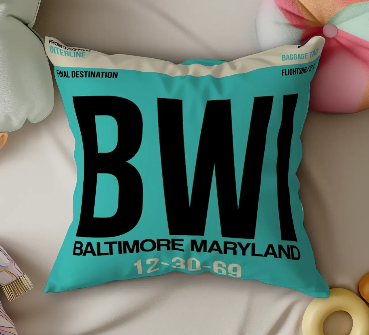 BWI - Baltimore cuscino da Naxart