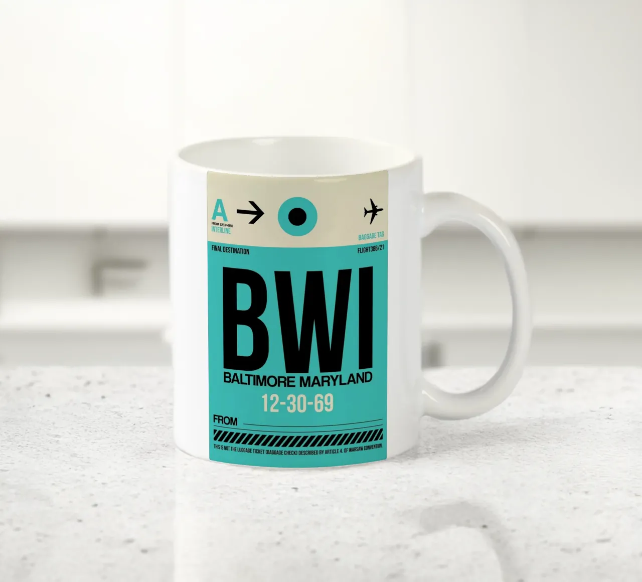 BWI - Baltimore tazza in ceramica da Naxart