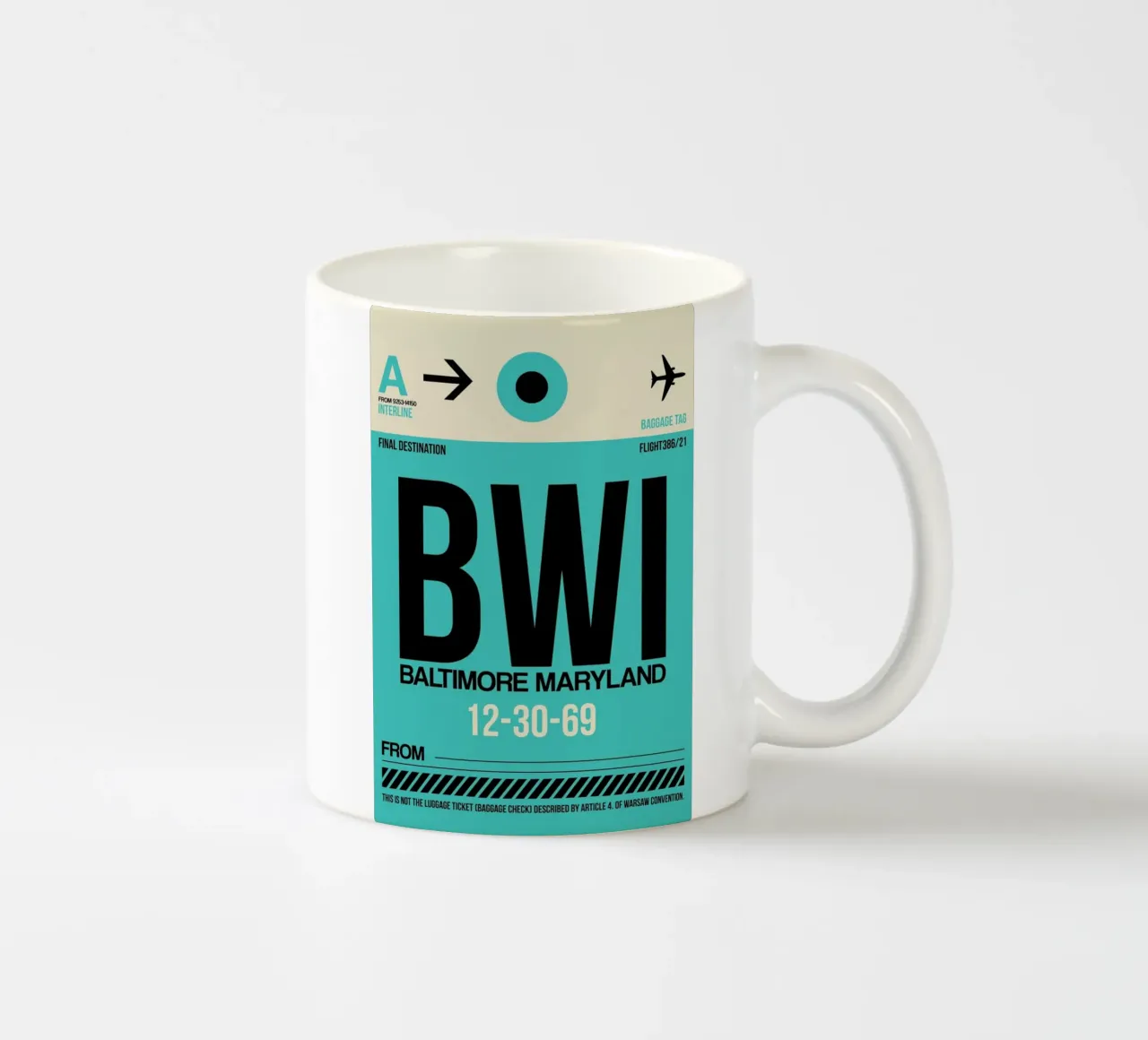 BWI - Baltimore tazza in ceramica da Naxart