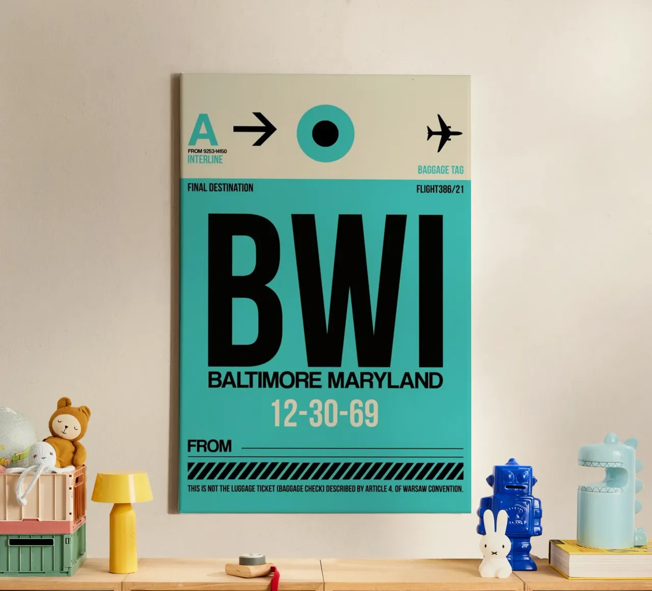 BWI - Baltimore tela con Cornice a cassetta da Naxart