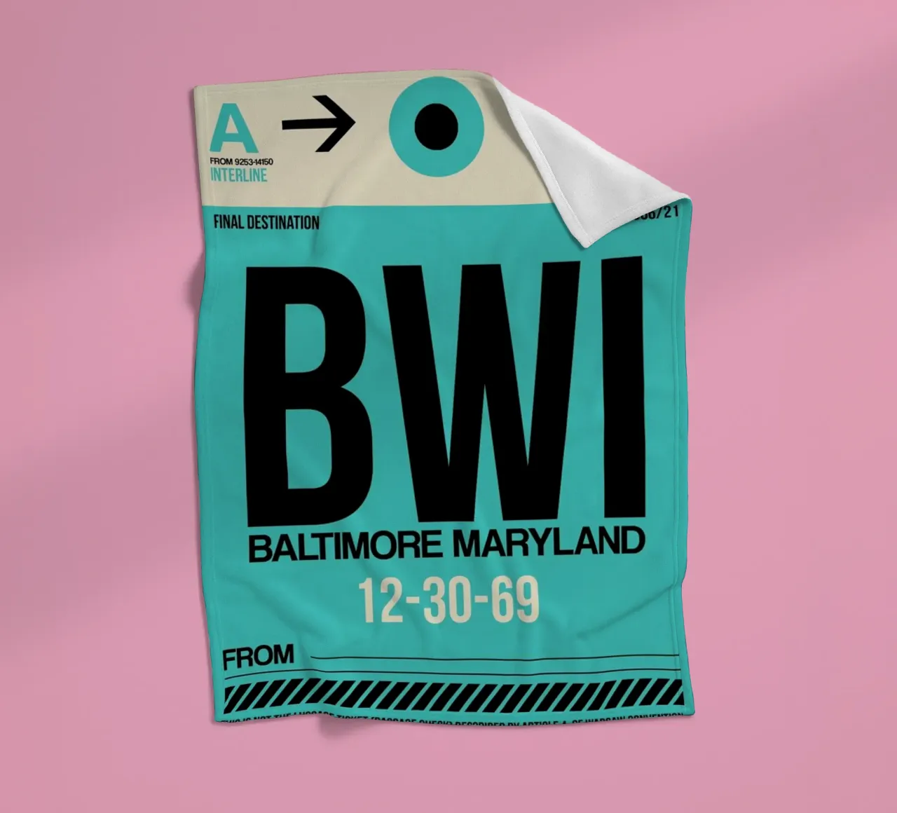 BWI - Baltimore fleece blanket by Naxart
