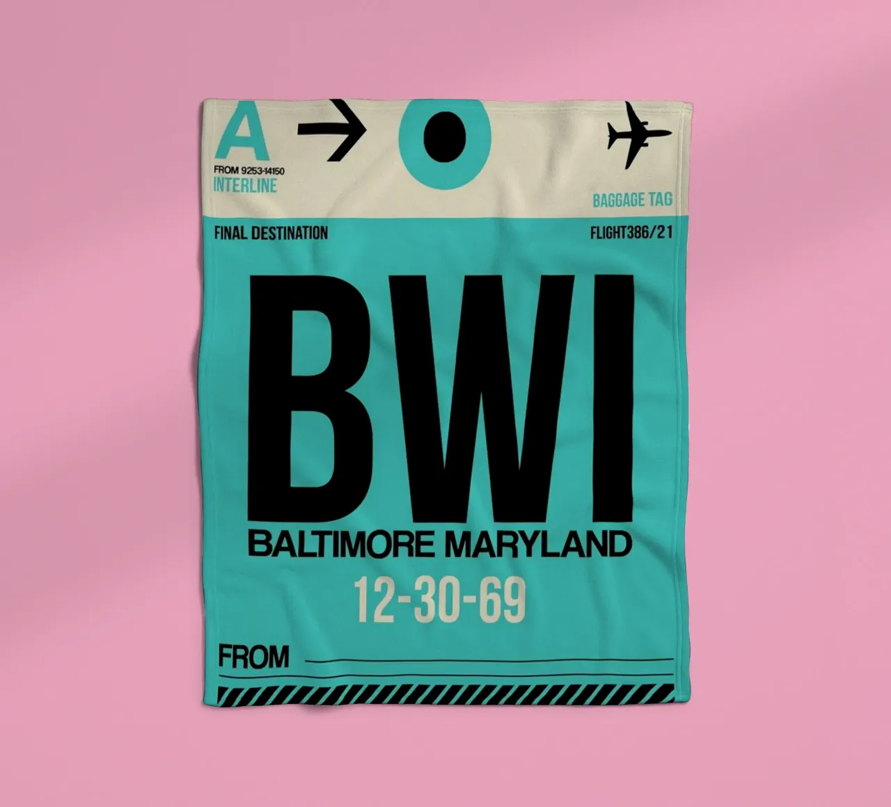 BWI - Baltimore fleece blanket by Naxart