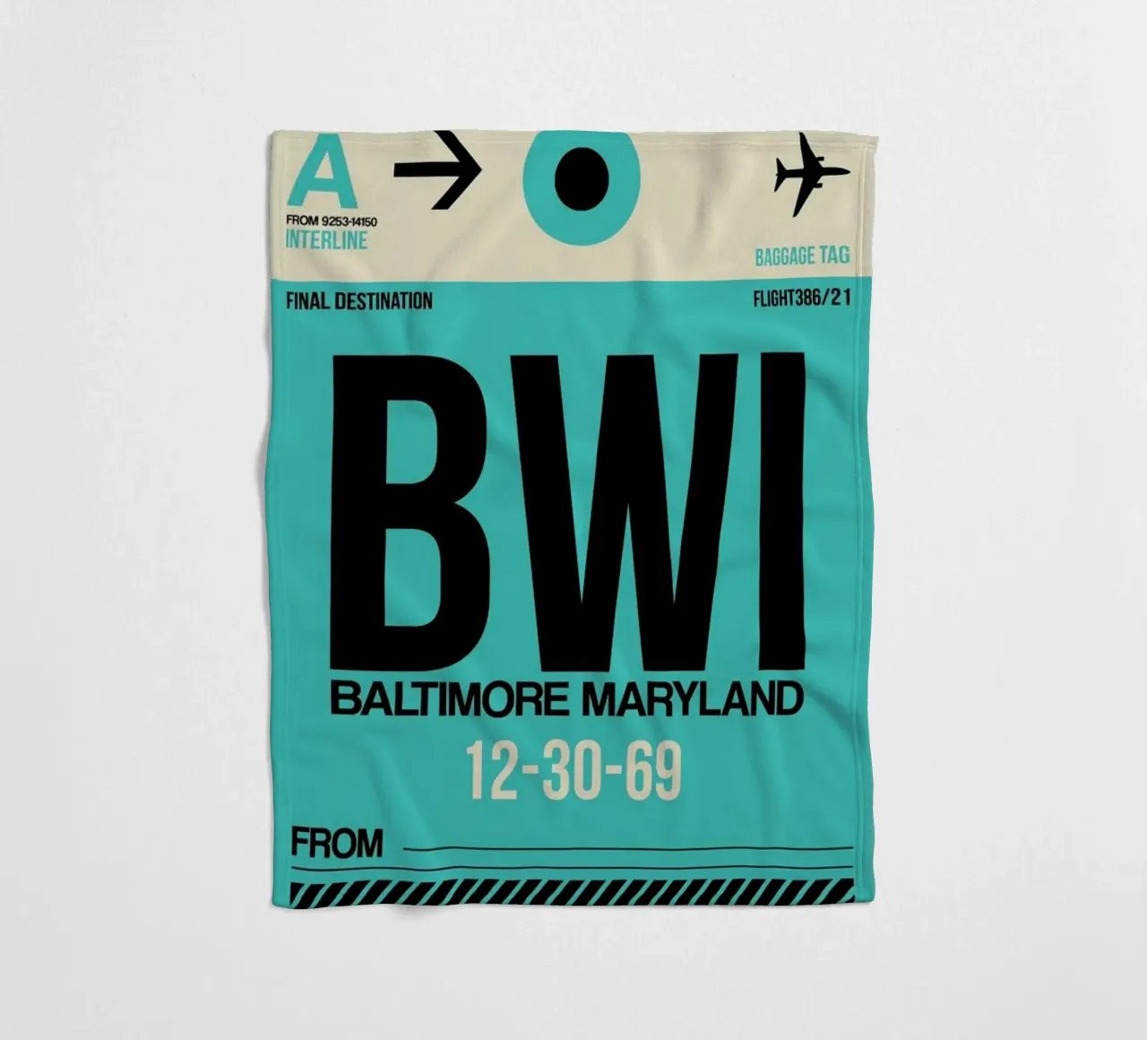 BWI - Baltimore fleece blanket by Naxart