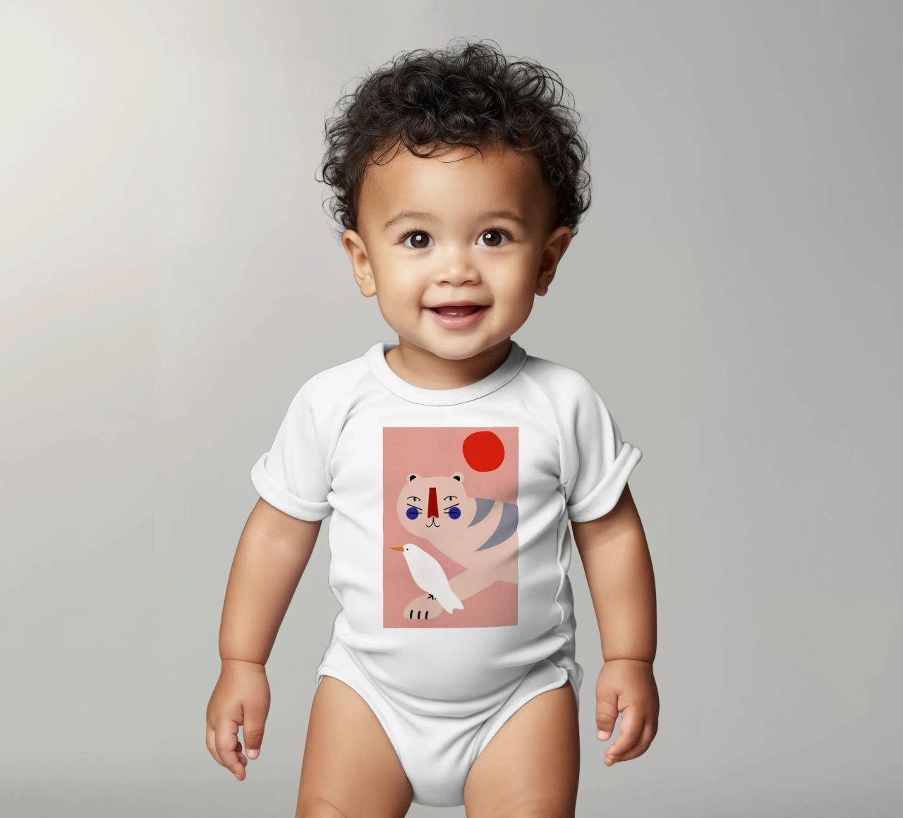 An Unlikely Friendship body neonato maniche corte da Little Flourishes