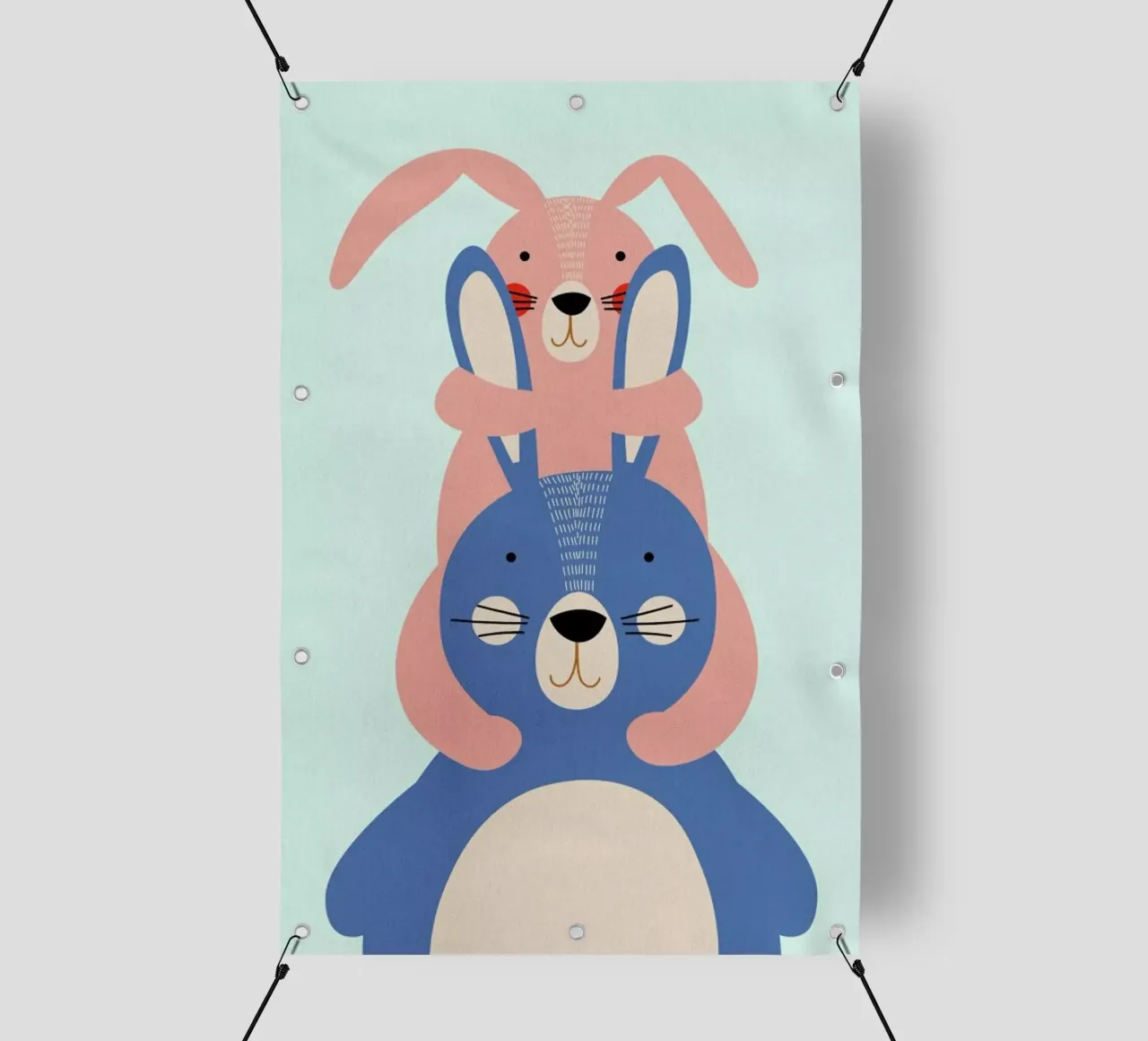 Bunny Rabbits pvc cover by Little Flourishes