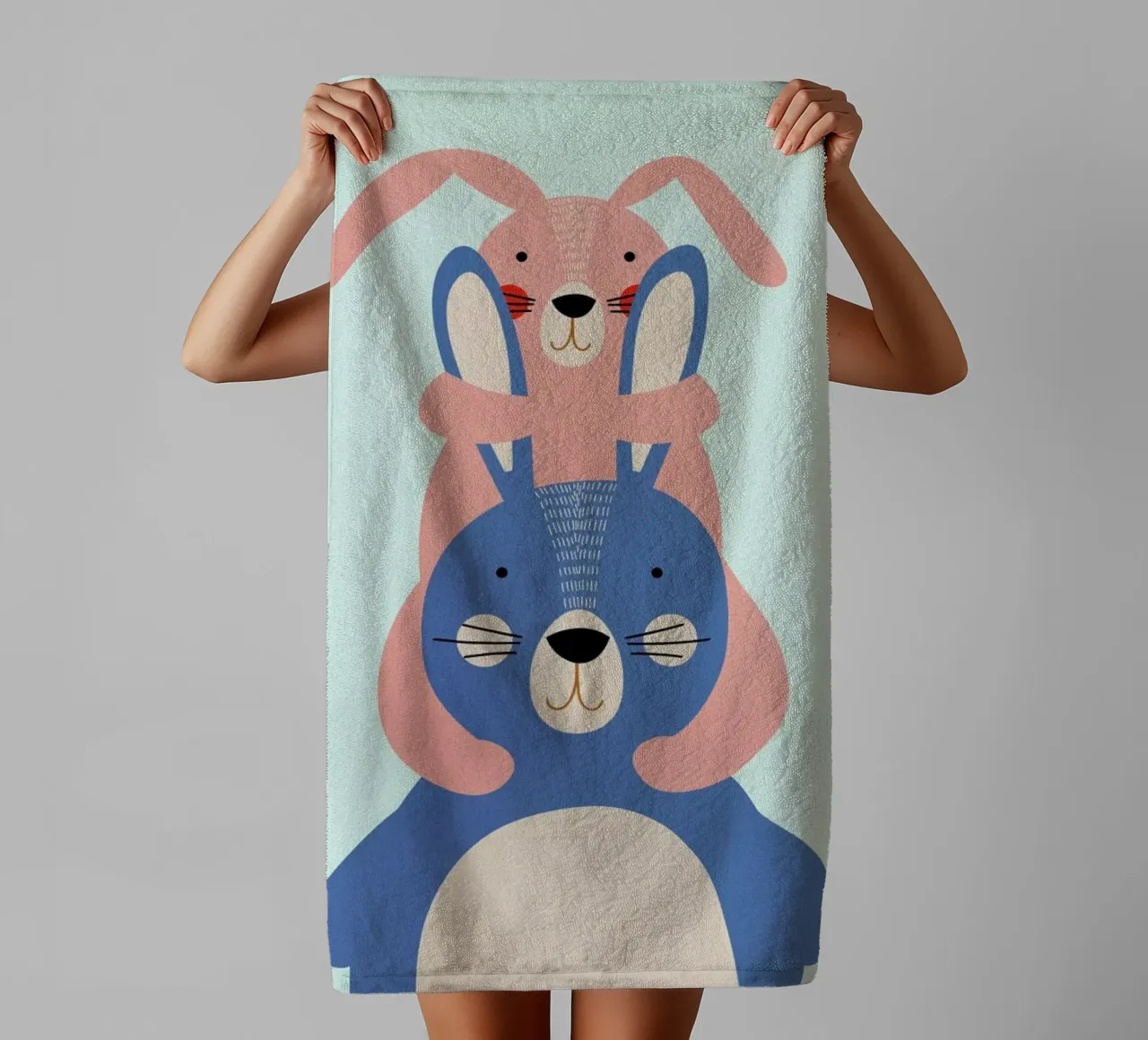 Bunny Rabbits asciugamano da bagno da Little Flourishes