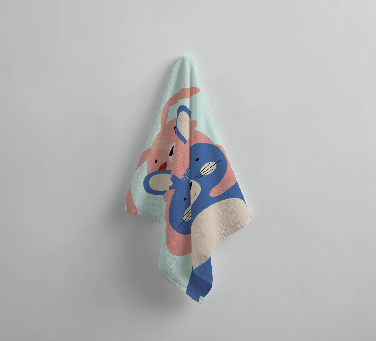 Bunny Rabbits Handtuch von Little Flourishes
