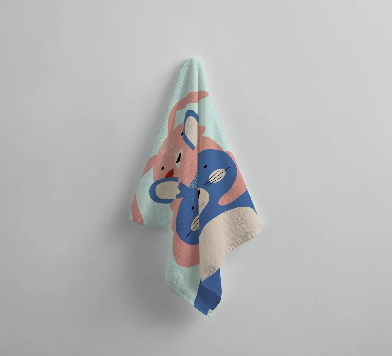 Bunny Rabbits asciugamano da bagno da Little Flourishes
