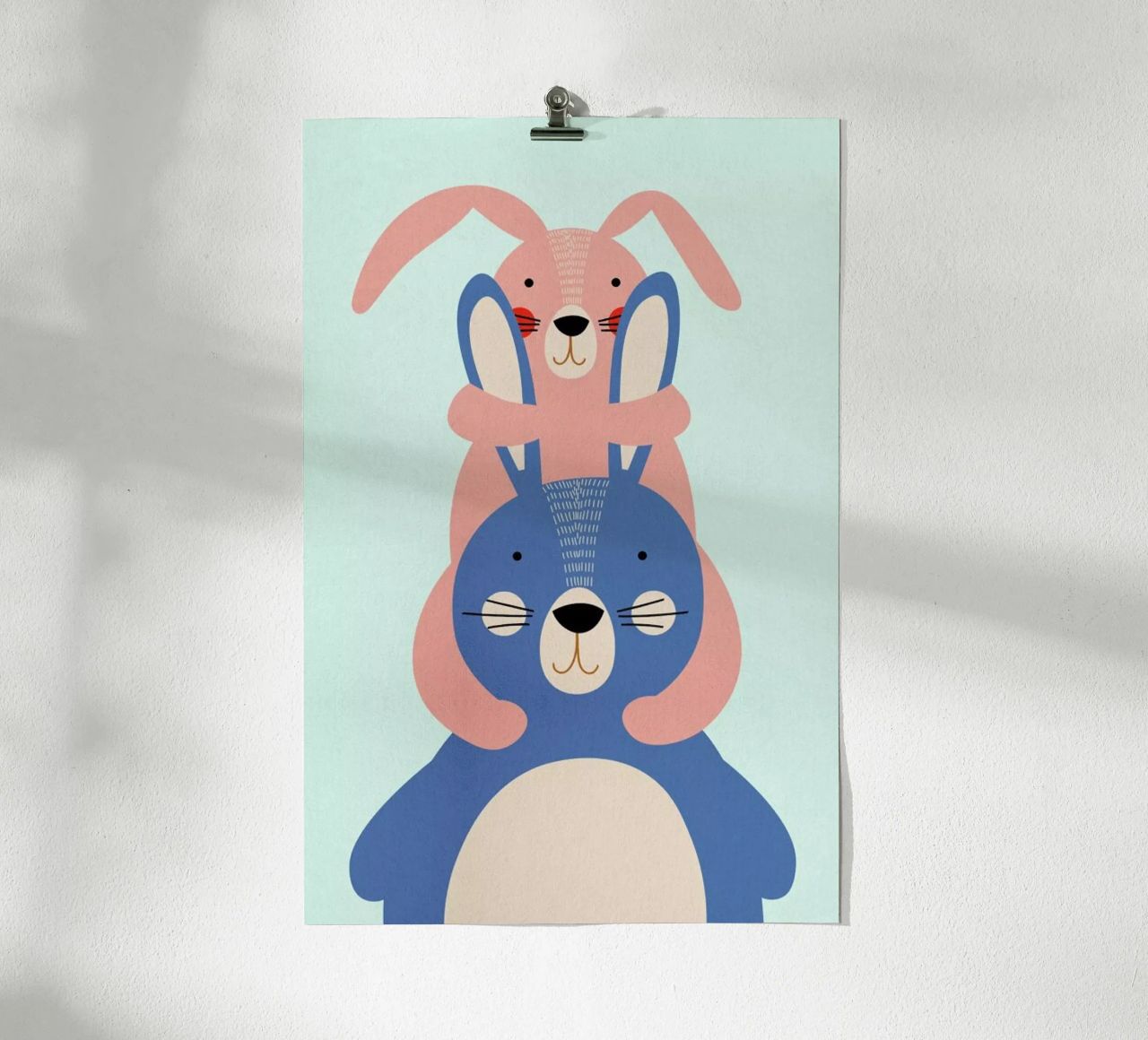 Bunny Rabbits Poster von Little Flourishes