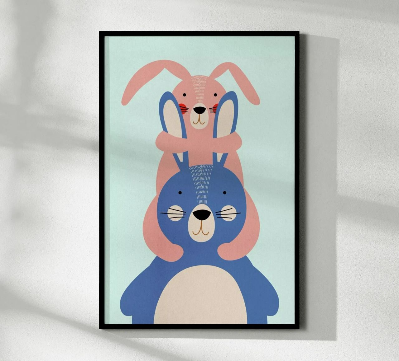 Bunny Rabbits Poster von Little Flourishes
