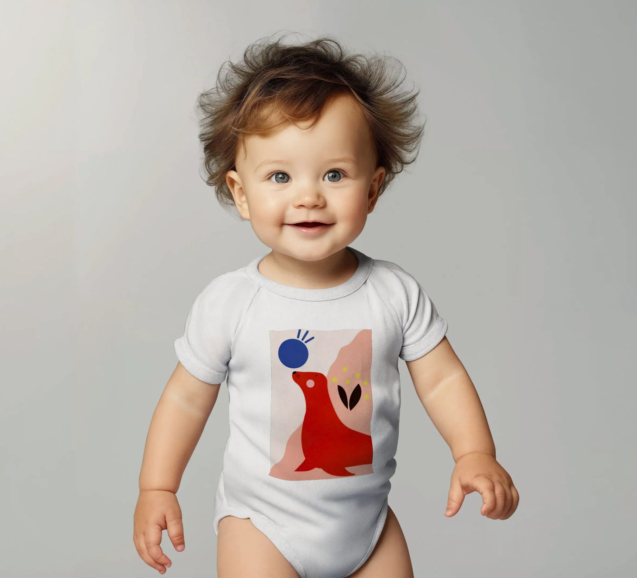 The Perfect Balance body neonato maniche corte da Little Flourishes