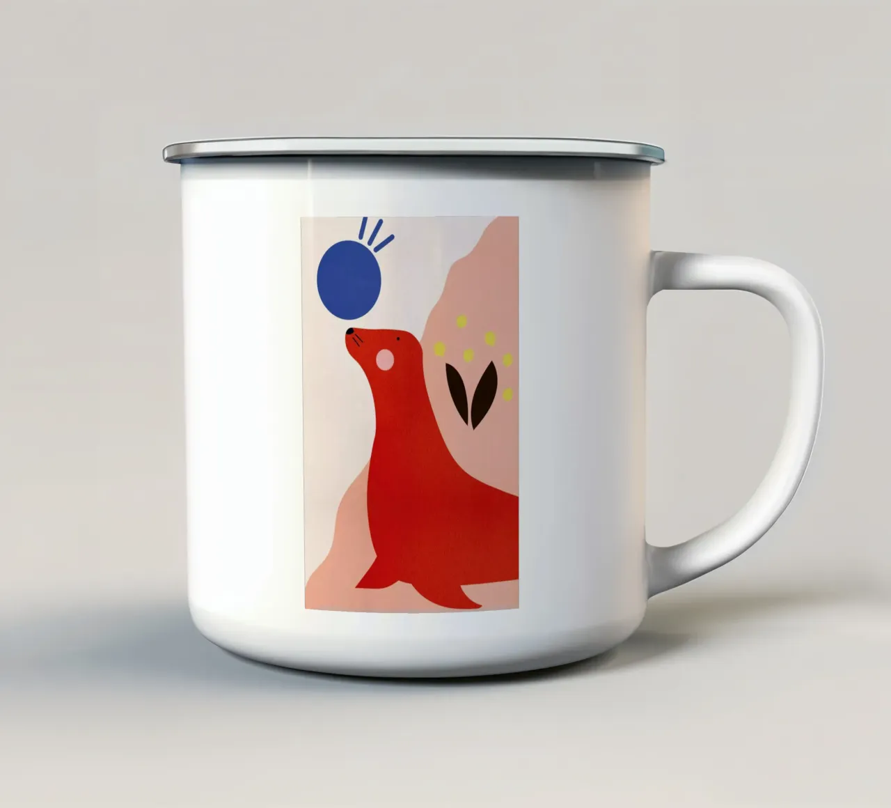 The Perfect Balance taza de esmalte de Little Flourishes
