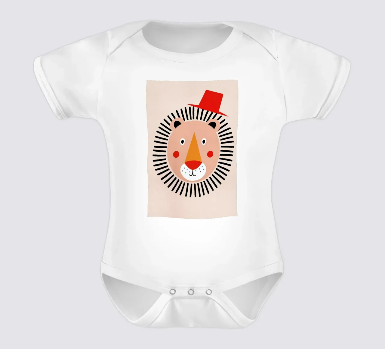 Well Dressed Lion body neonato maniche corte da Little Flourishes