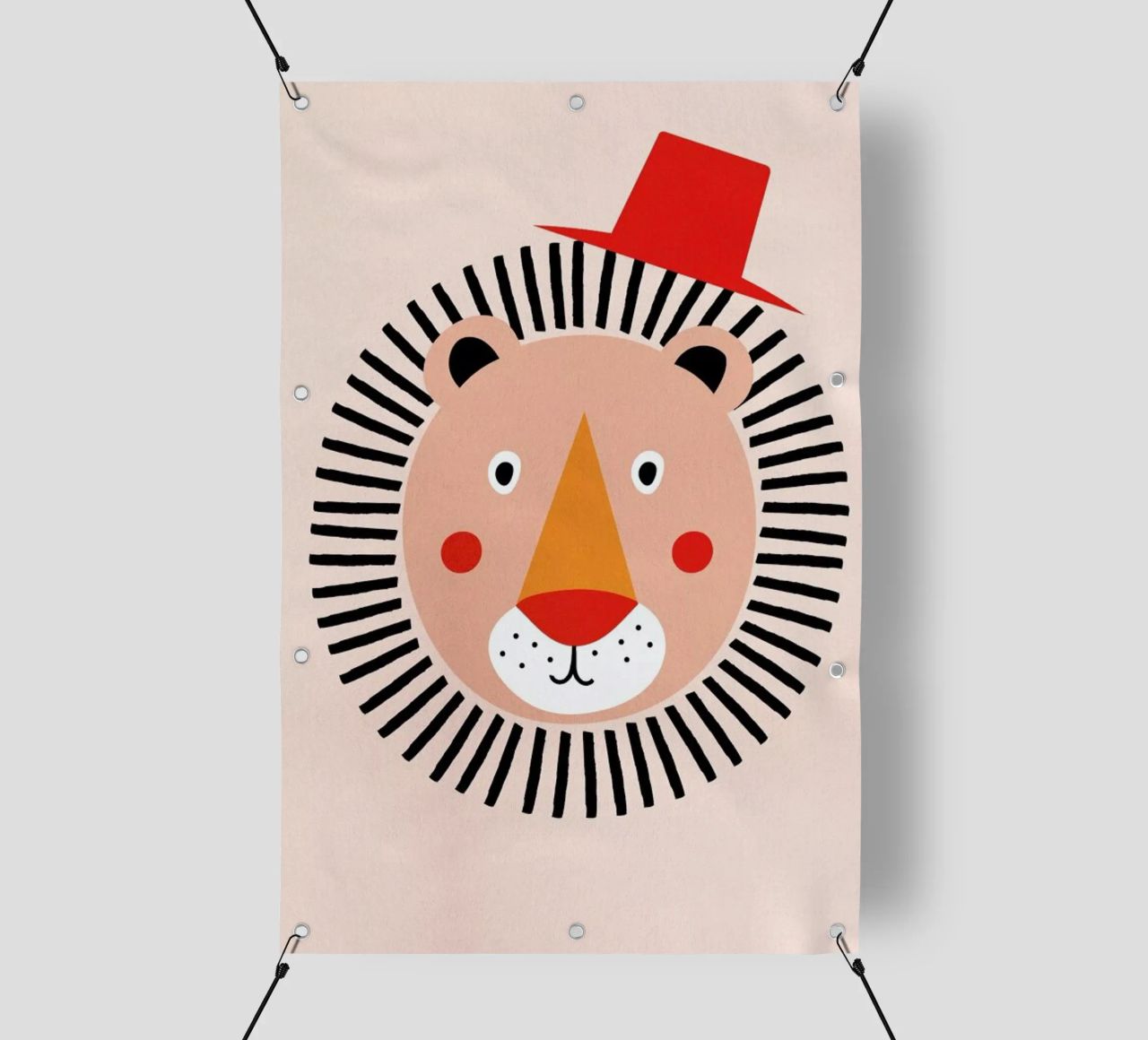 Well Dressed Lion telo in pvc da Little Flourishes