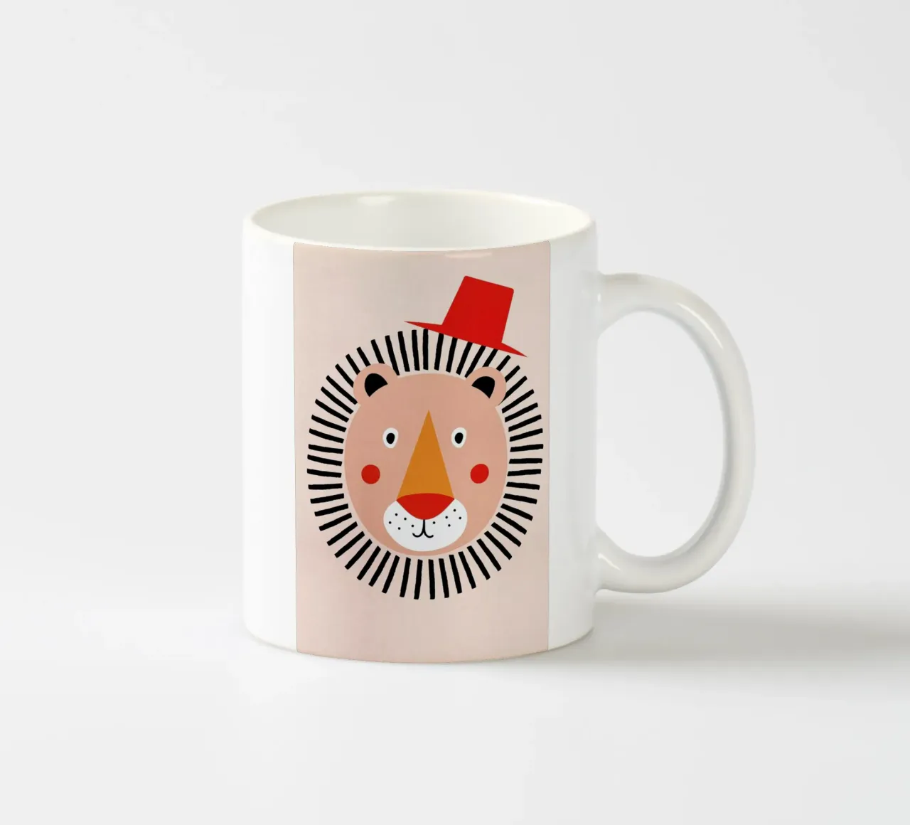 Well Dressed Lion tazza in ceramica da Little Flourishes
