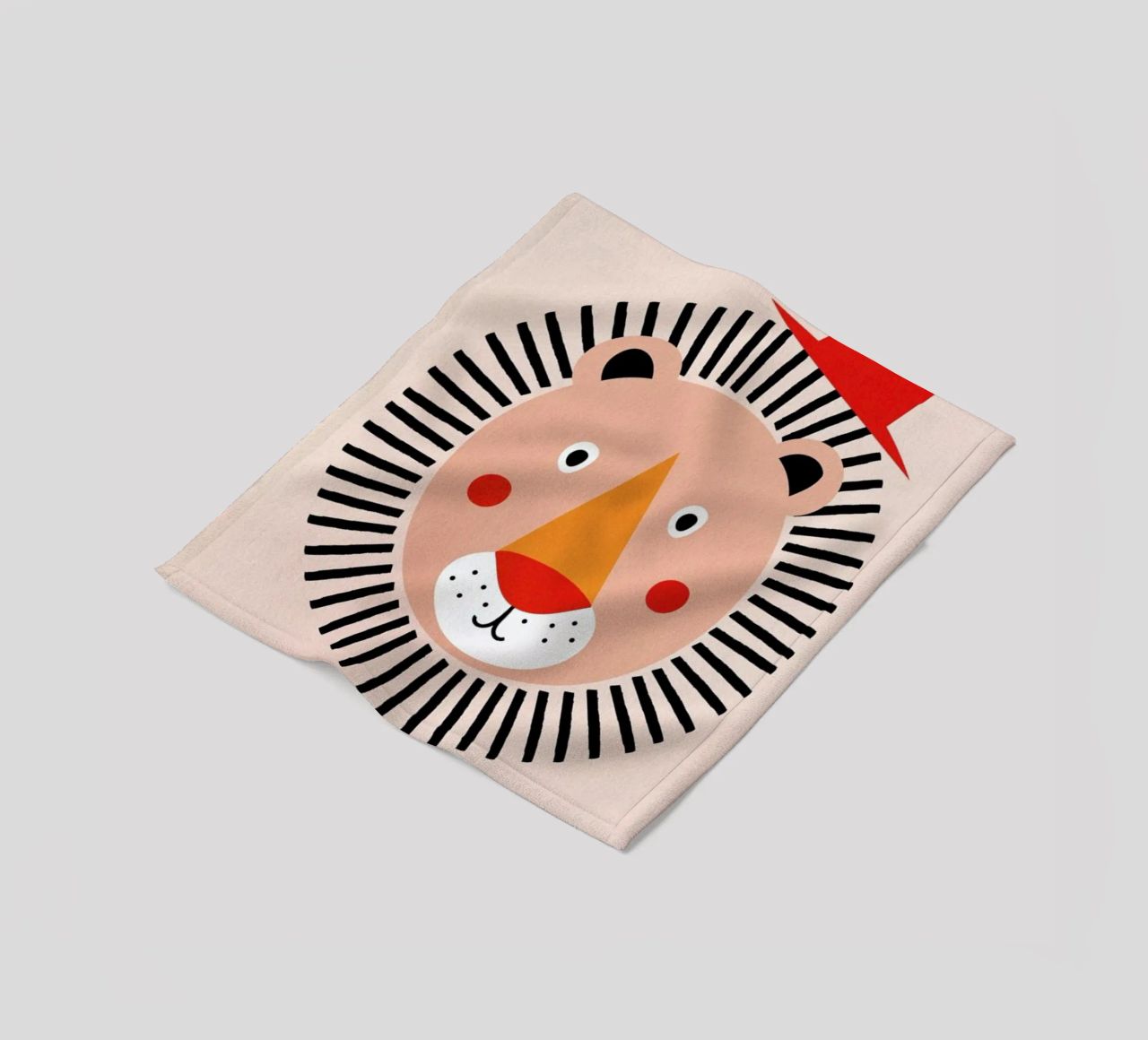 Well Dressed Lion coperta in pile da Little Flourishes